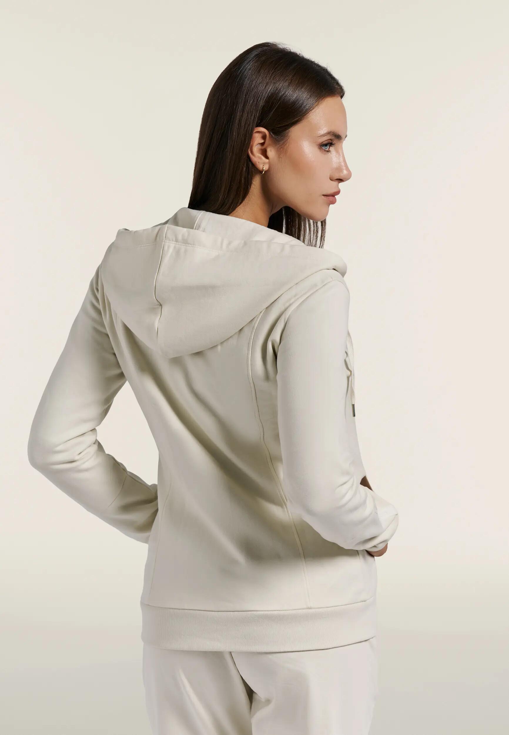 Sweat-shirt avec fermeture zippée et capuche et finitions élastiques griffées 3/6
