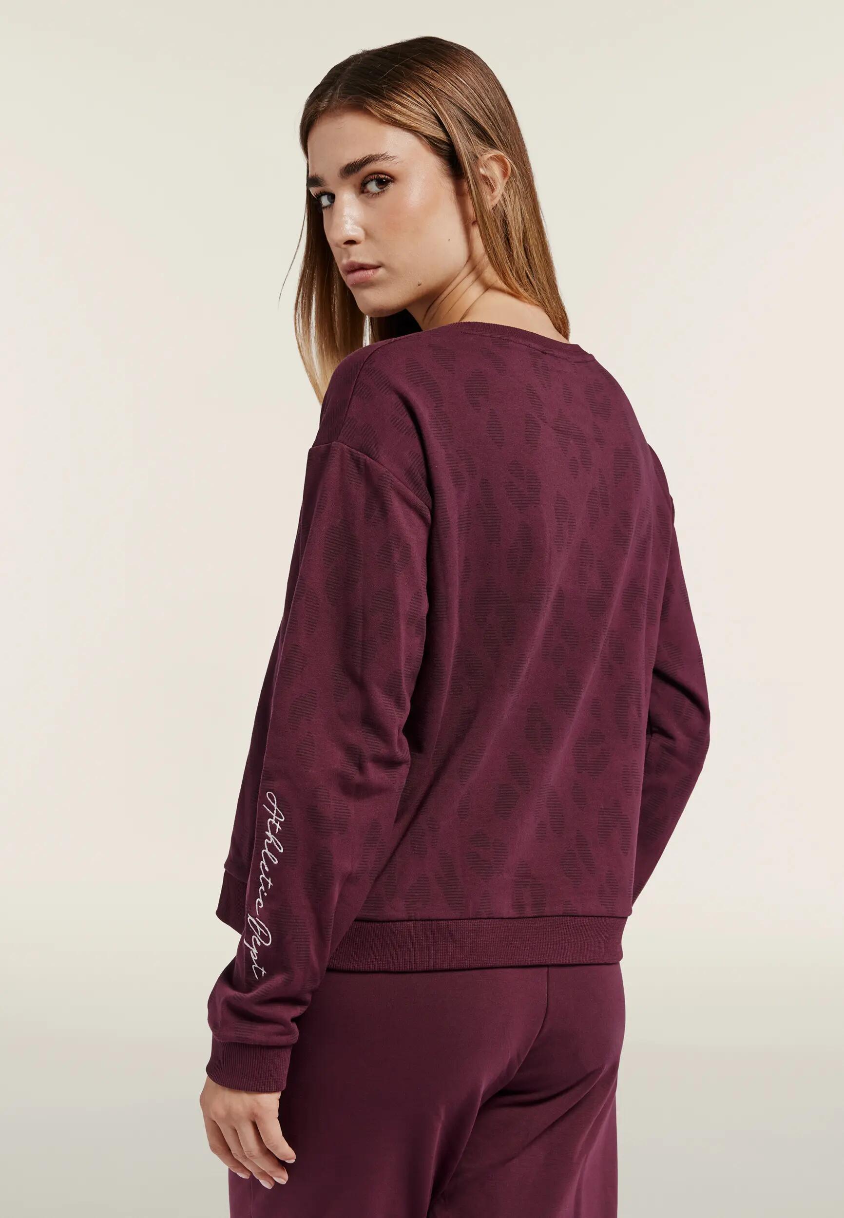 Felpa donna girocollo fantasia leopardata regular fit 3/6