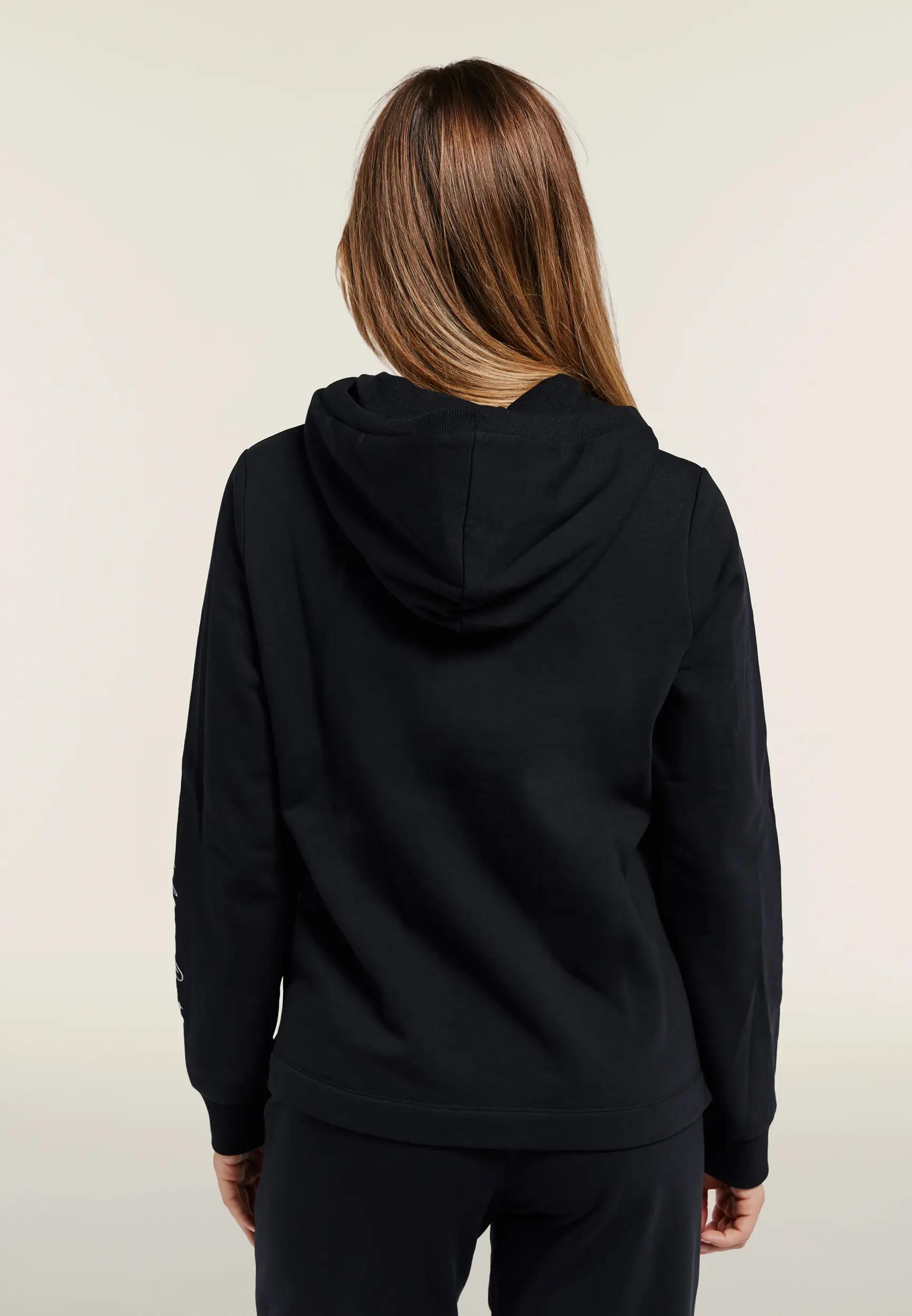 Sweat-shirt à capuche zippé pour femmes avec poches plaquées 3/6