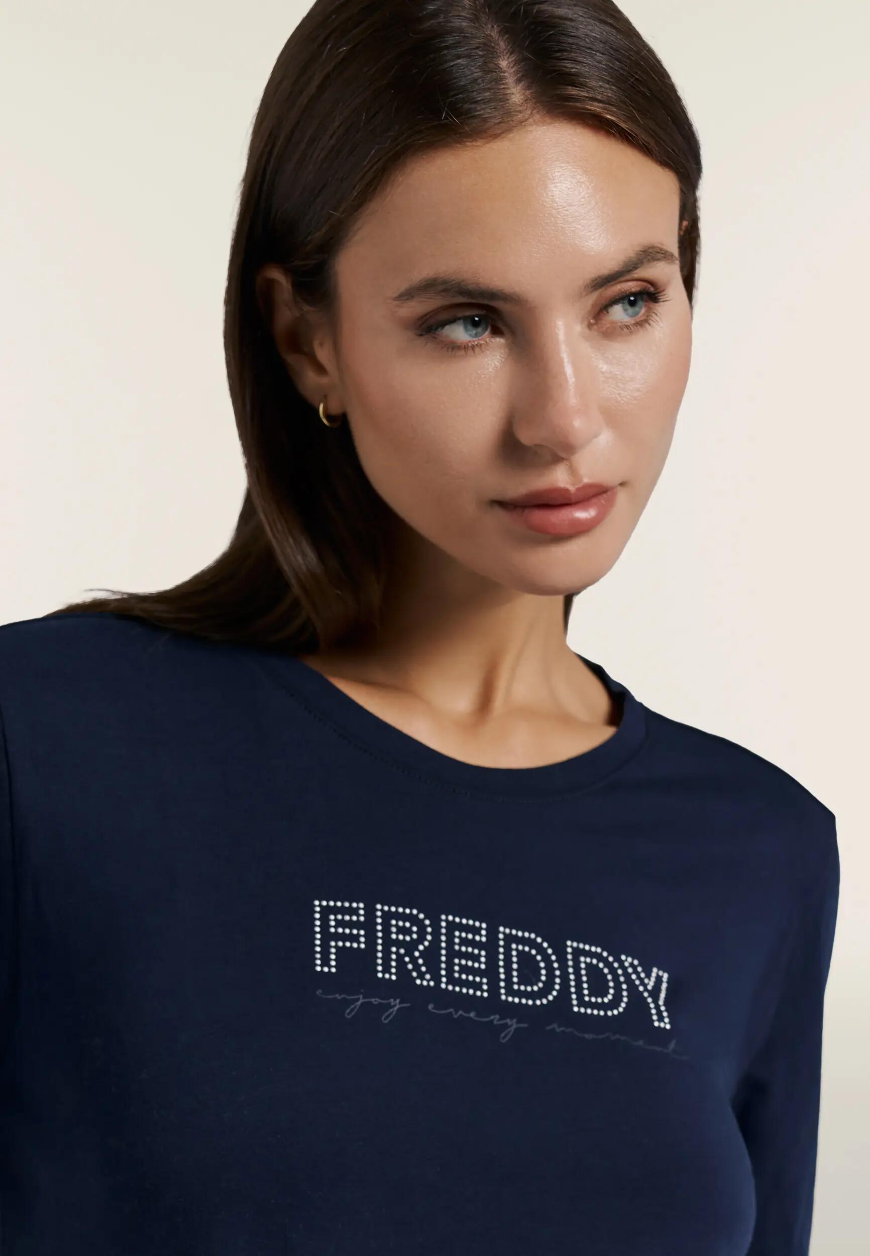 T-shirt à manches longues avec logo en perles 4/6