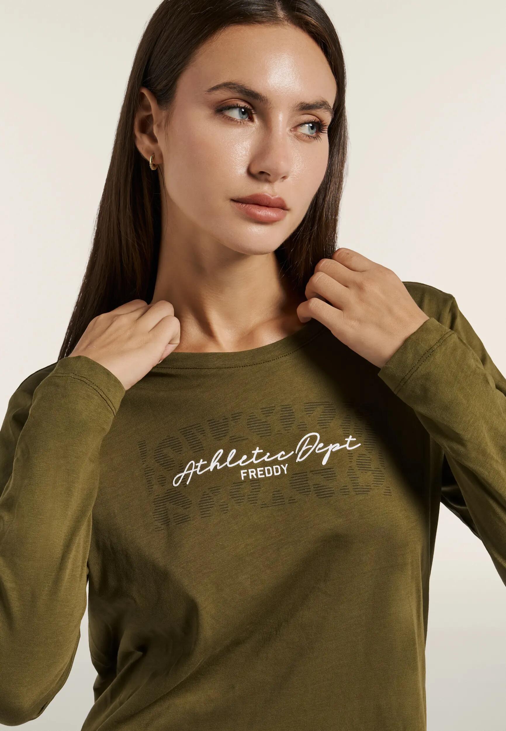 T-shirt pour femmes à manches longues, avec fente au dos 4/6