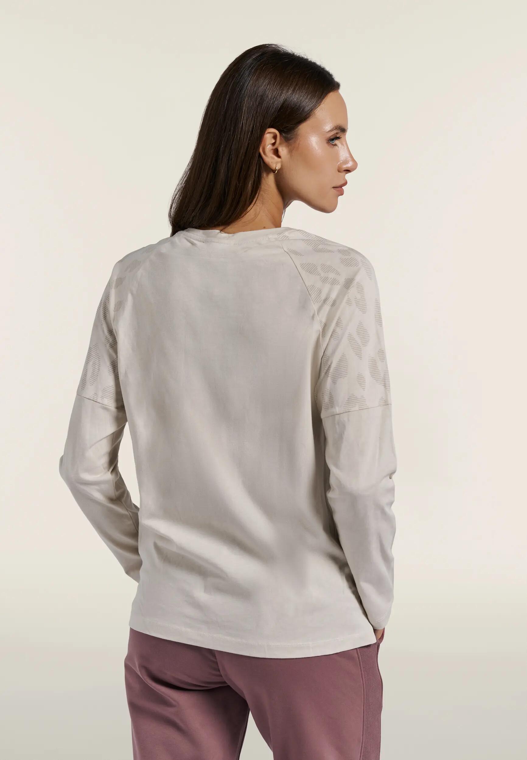 T-shirt à manches longues pour femmes avec empiècements léopard 3/6