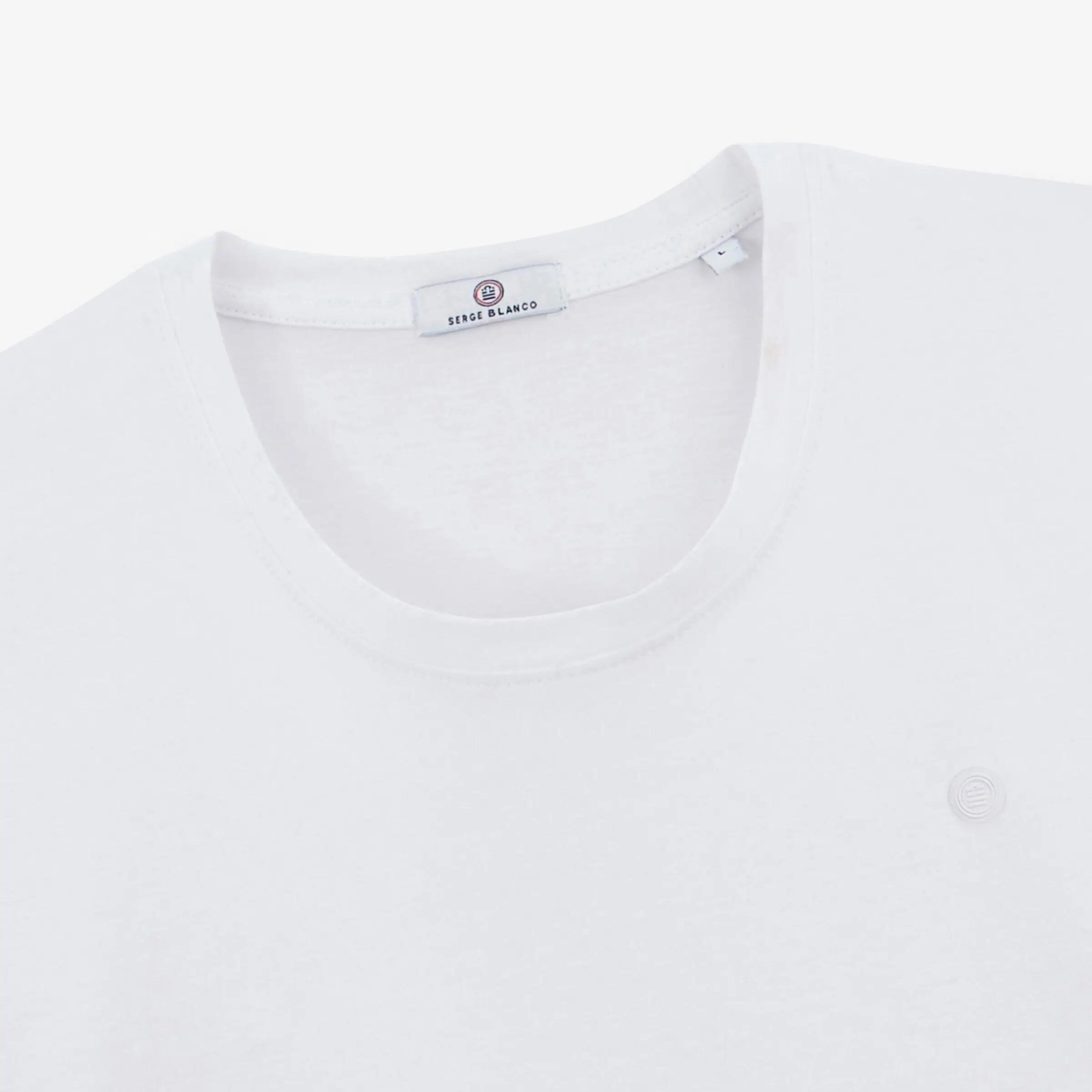 Théo T-shirt met ronde hals van wit katoen 3/5