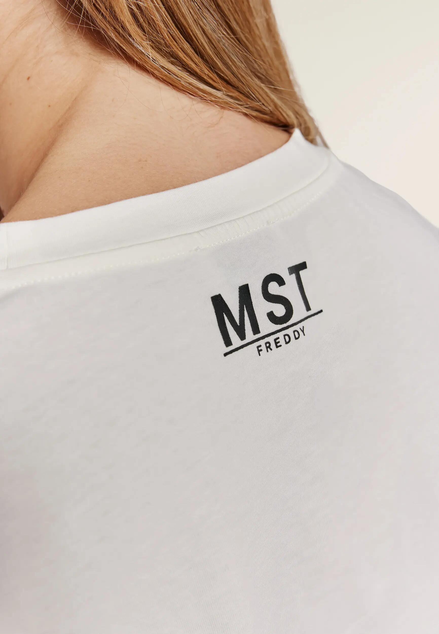 Camiseta cropped confort fit para mujer con maxiestampado 4/6