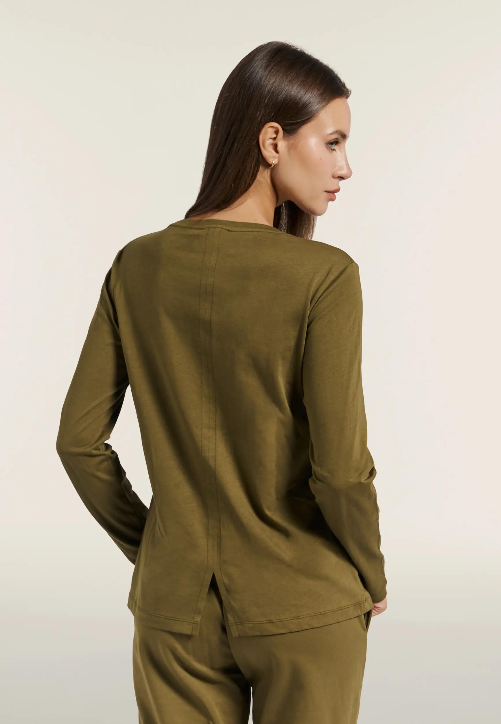 T-shirt pour femmes à manches longues, avec fente au dos 3/6