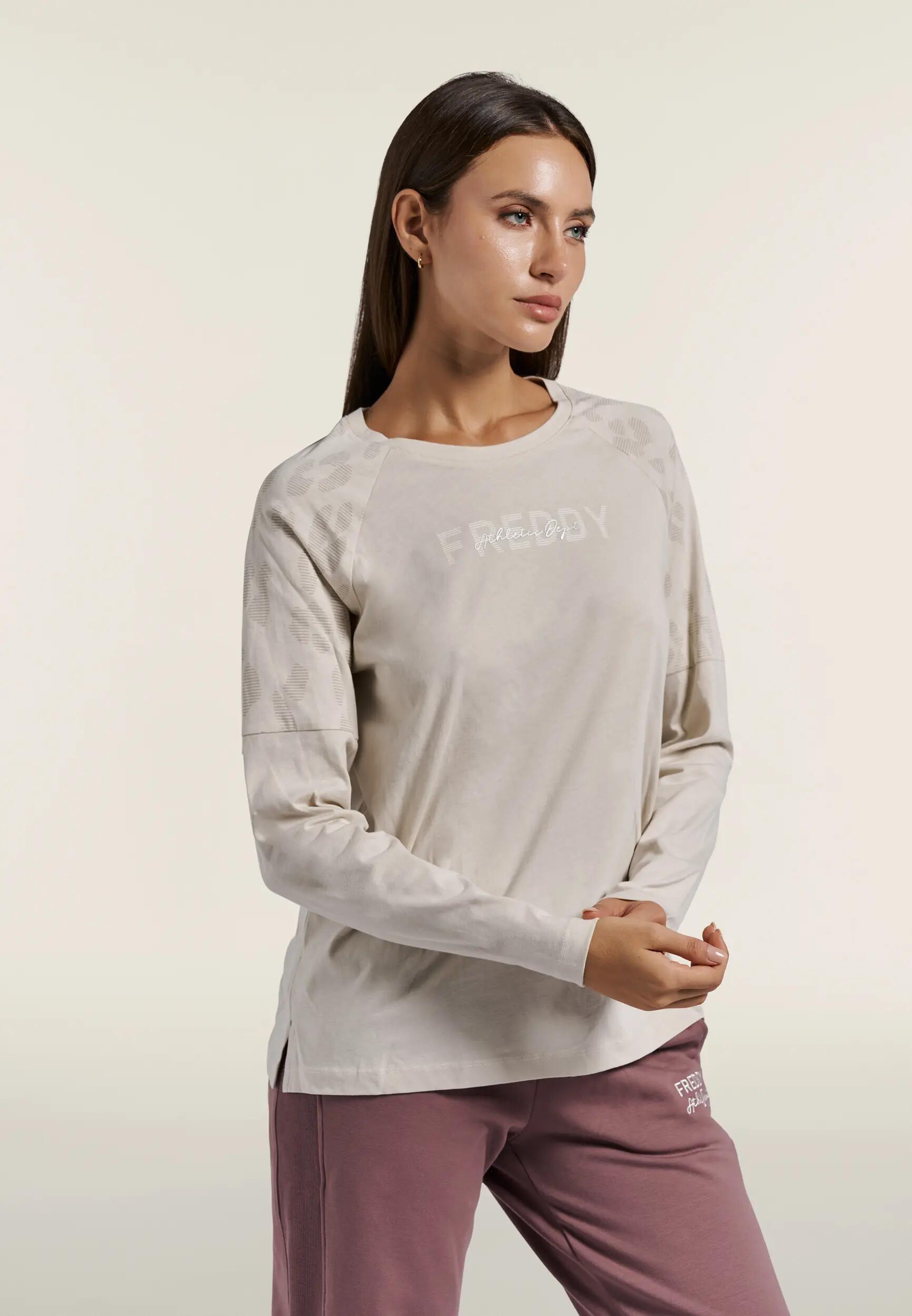 T-shirt à manches longues pour femmes avec empiècements léopard 2/6