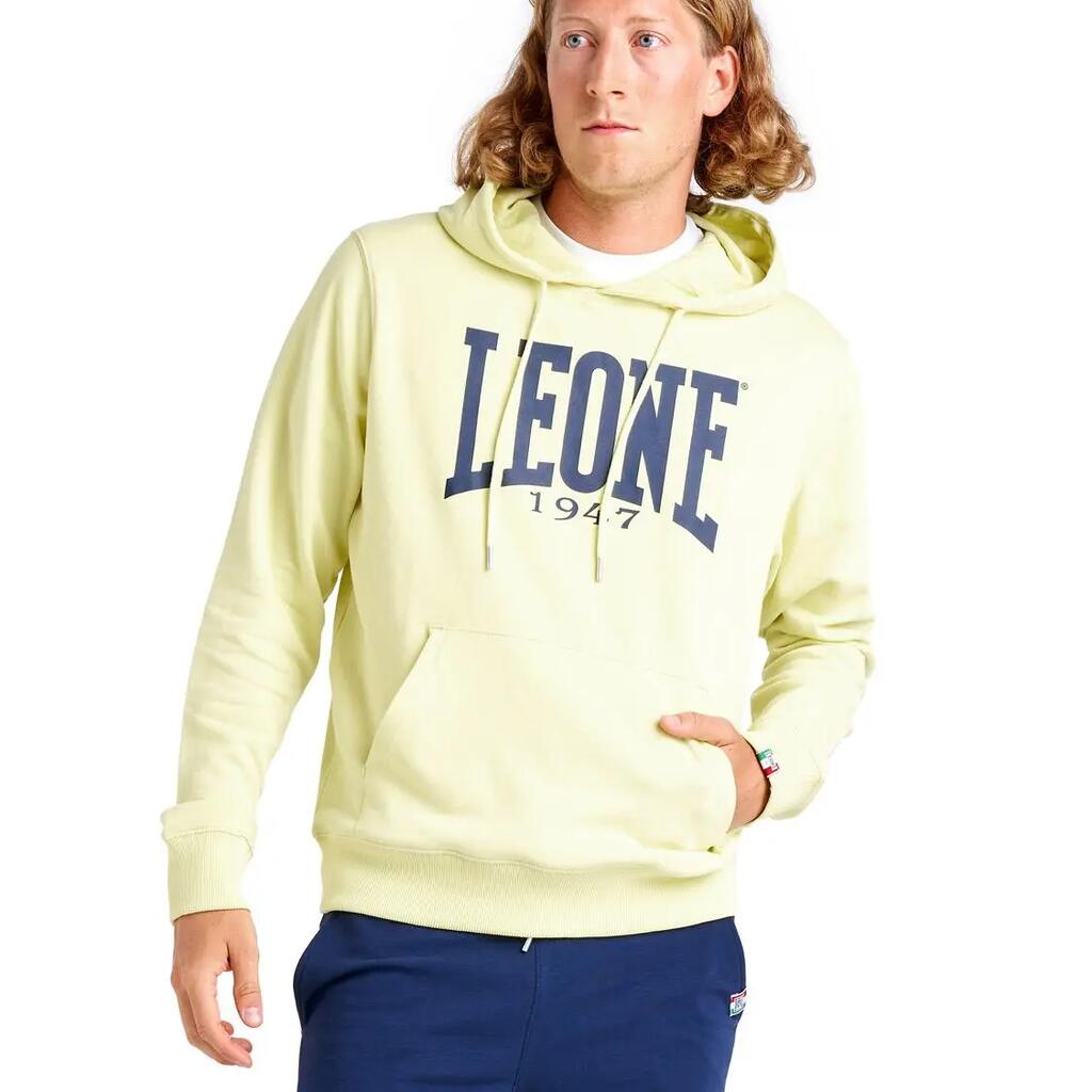 Leone 1947 Apparel Big Logo Men's Hoodie, Lightweight Cotton
