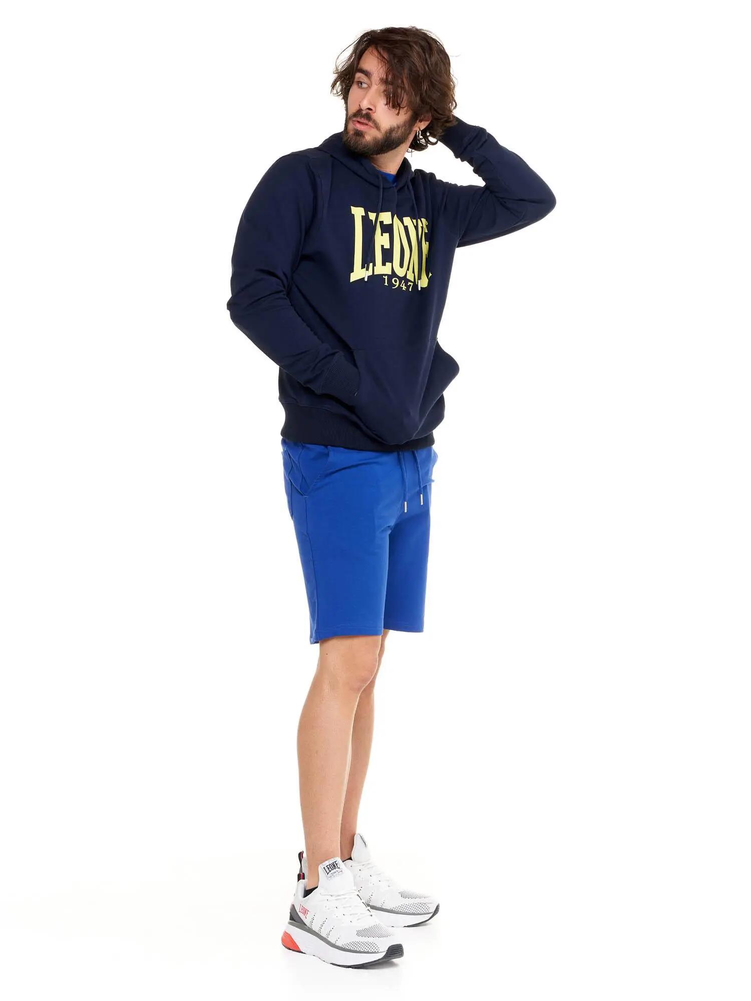 Sudadera con capucha hombre Leone 1947 Apparel algodón logo grande 3/8