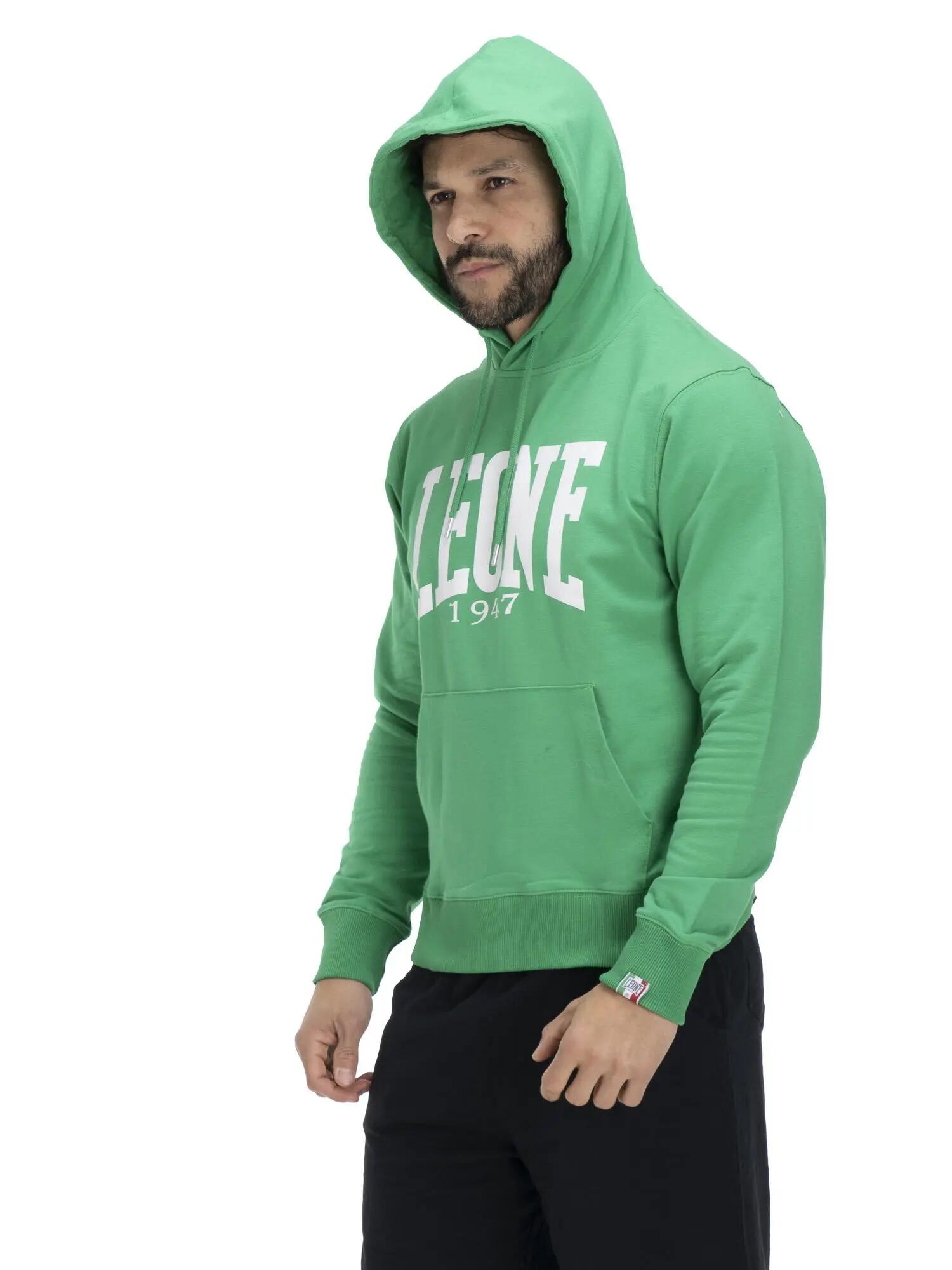Sudadera con capucha hombre Leone 1947 Apparel algodón logo grande 3/8