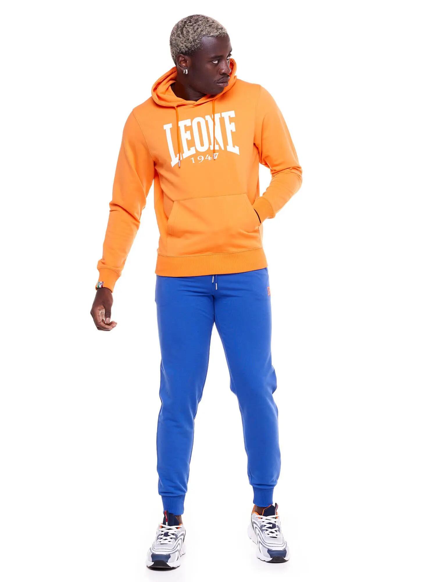 Leone 1947 Apparel Męska bluza z kapturem i dużym logo, lekka bawełna 2/7