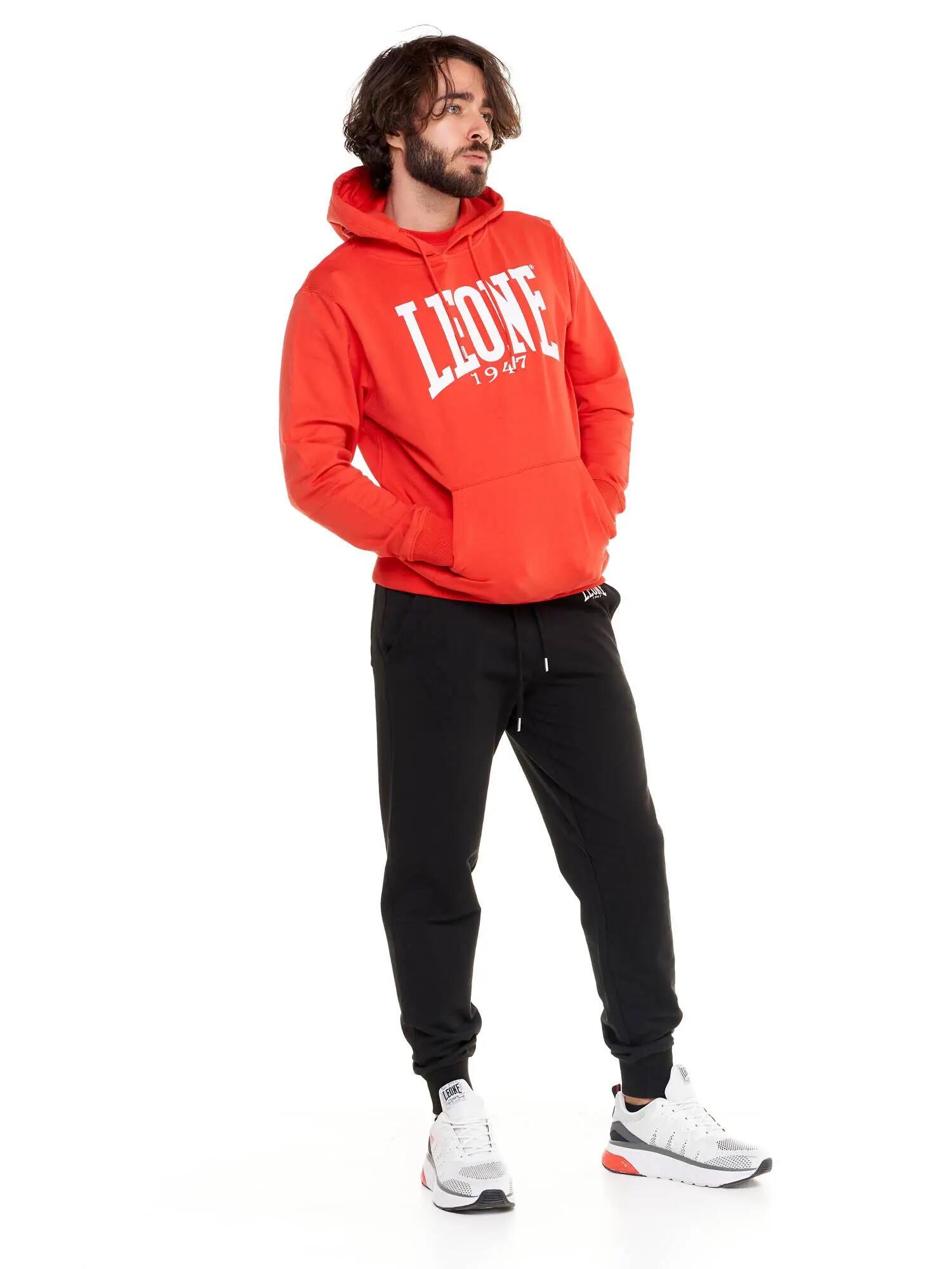Leone 1947 Apparel Męska bluza z kapturem i dużym logo, lekka bawełna 2/7
