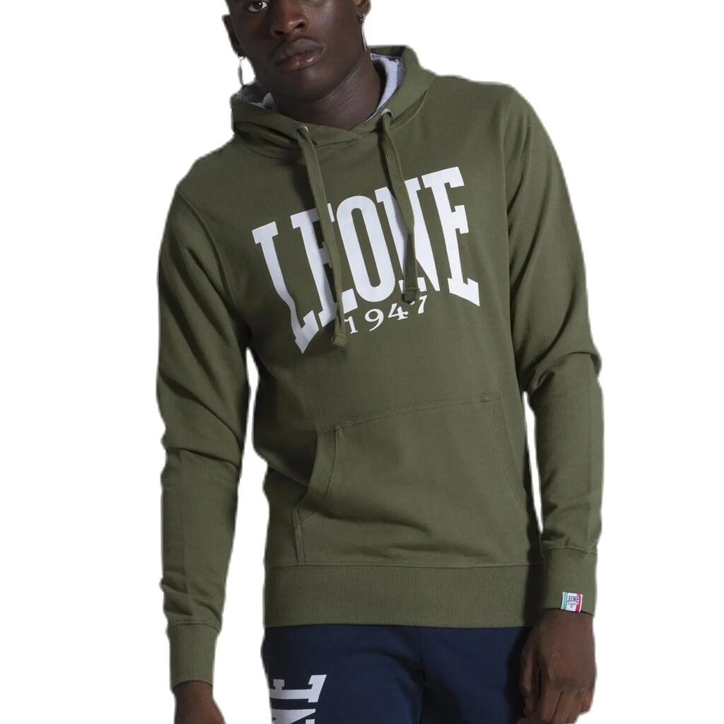 Leone 1947 Apparel Big Logo Men's Hoodie, Lightweight Cotton