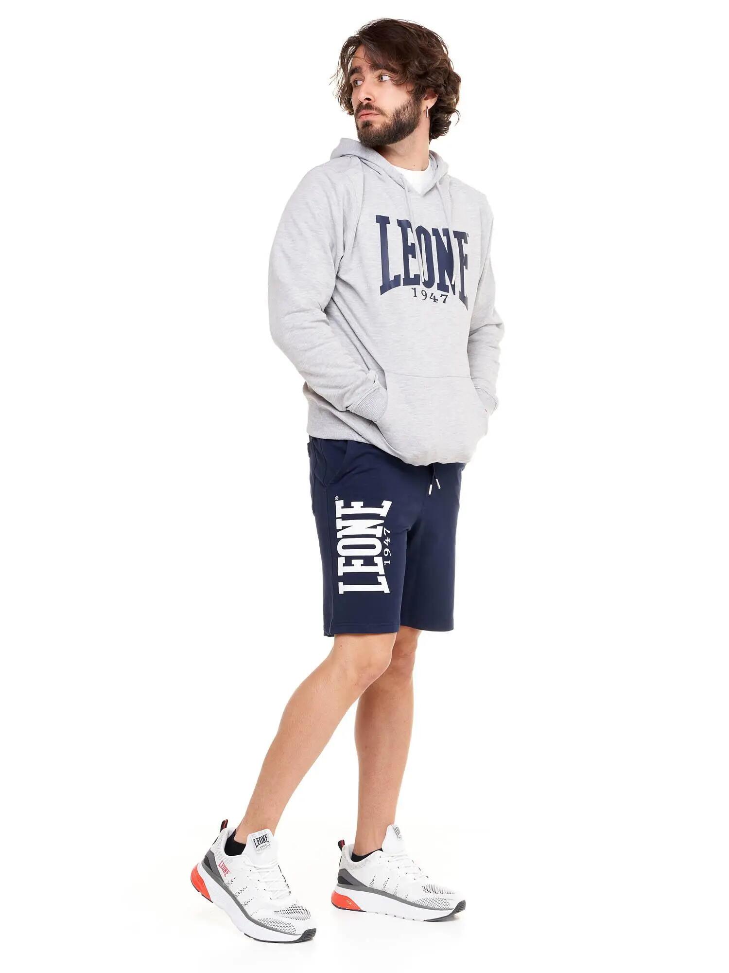 Sudadera con capucha hombre Leone 1947 Apparel algodón logo grande 3/8