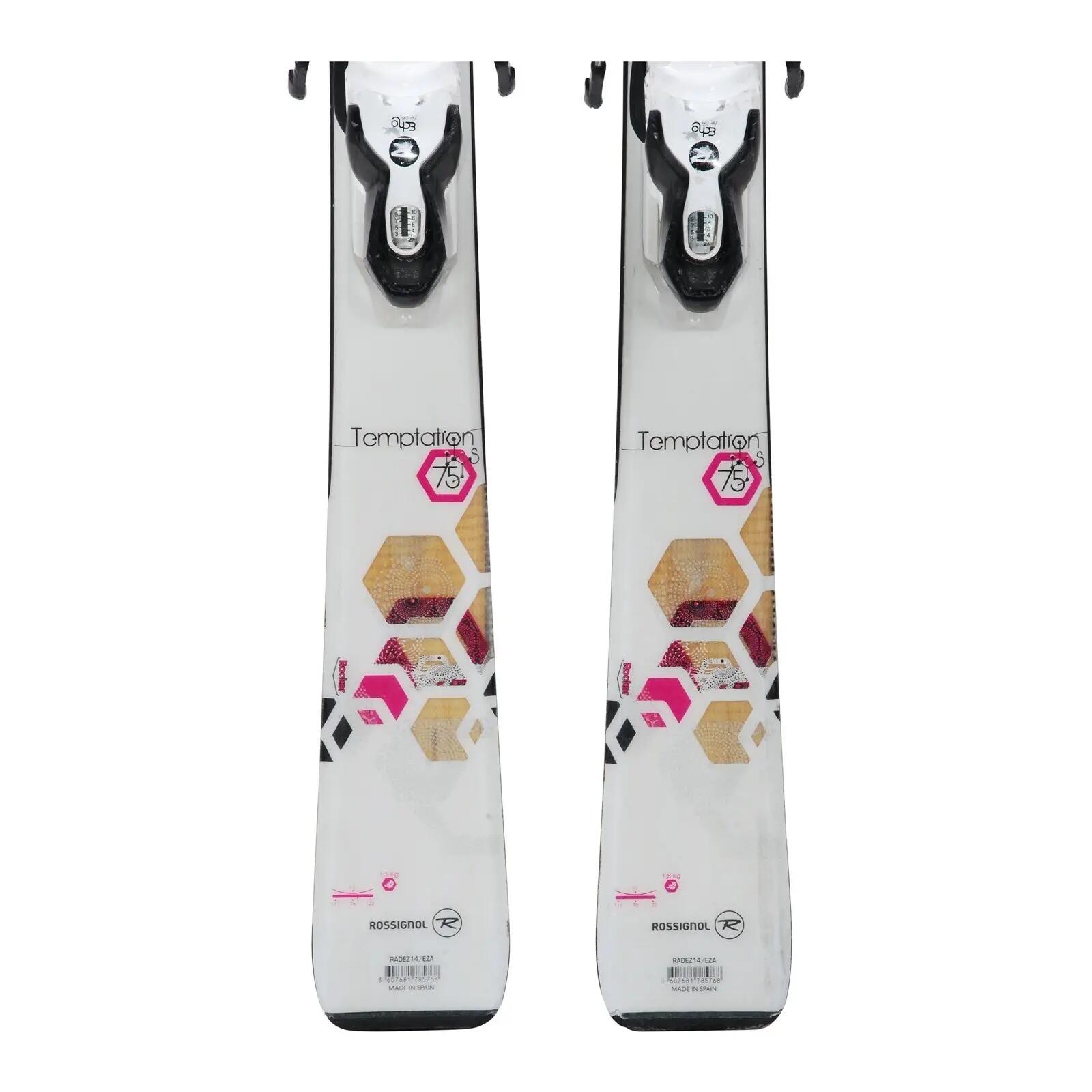 TWEEDEHANDS - Gebruikte Ski Rossignol Temptation 75 S + Bindingen - GOEDE 4/4