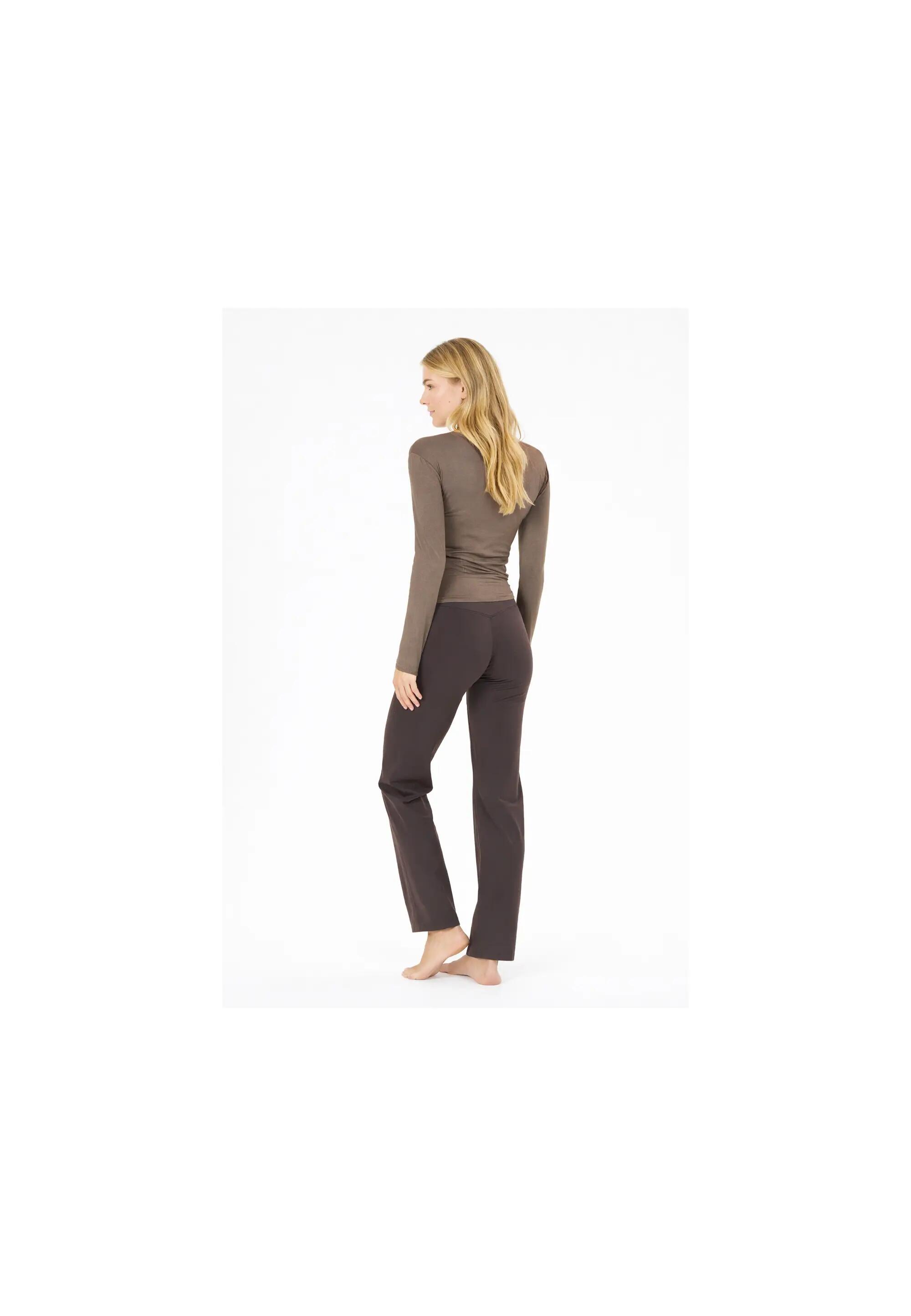 athlecia Walyn W Bluzka kopertowa z wiskozy ze stretch – 1292 Greige 6/8