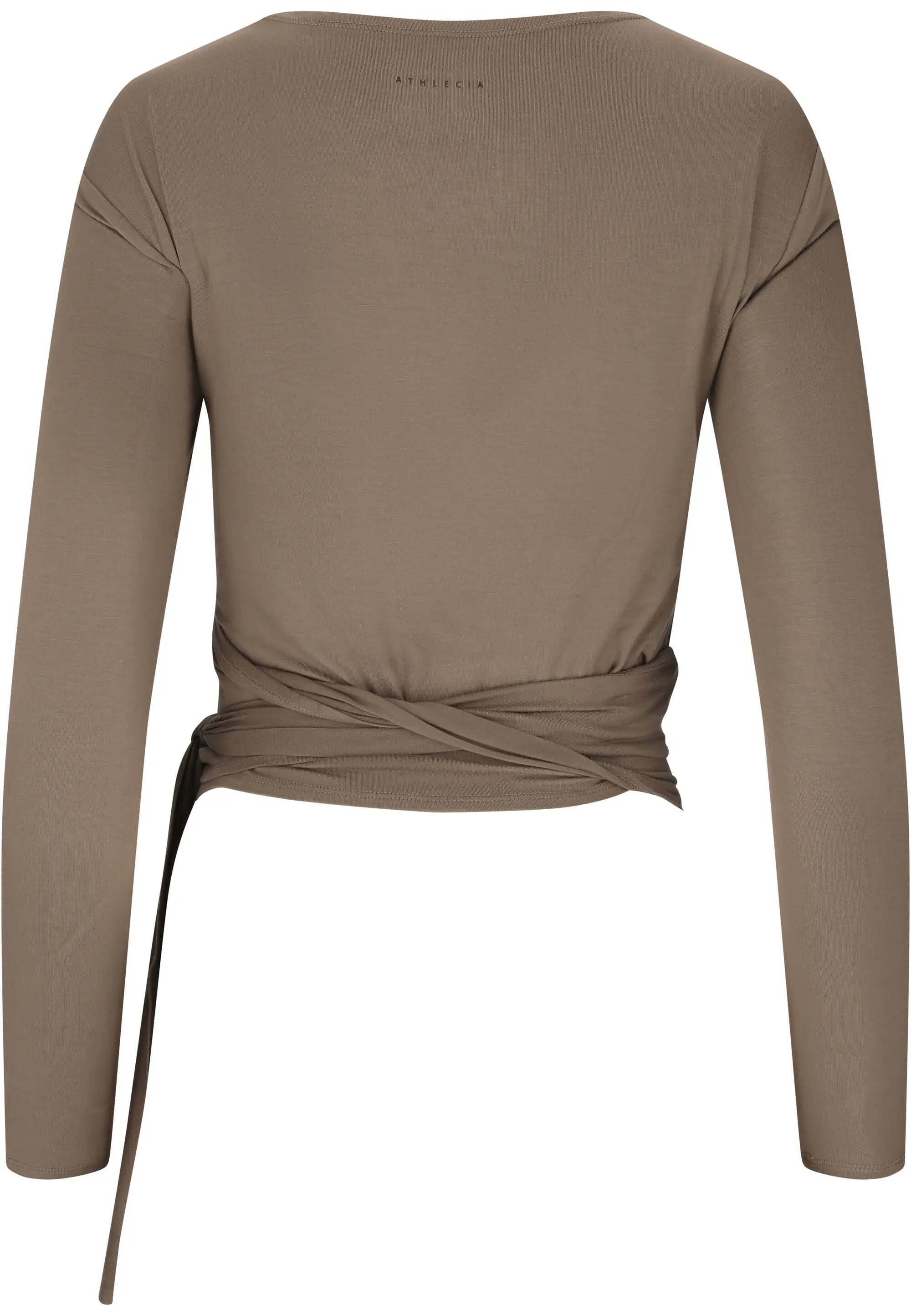athlecia Walyn W Bluzka kopertowa z wiskozy ze stretch – 1292 Greige 2/8