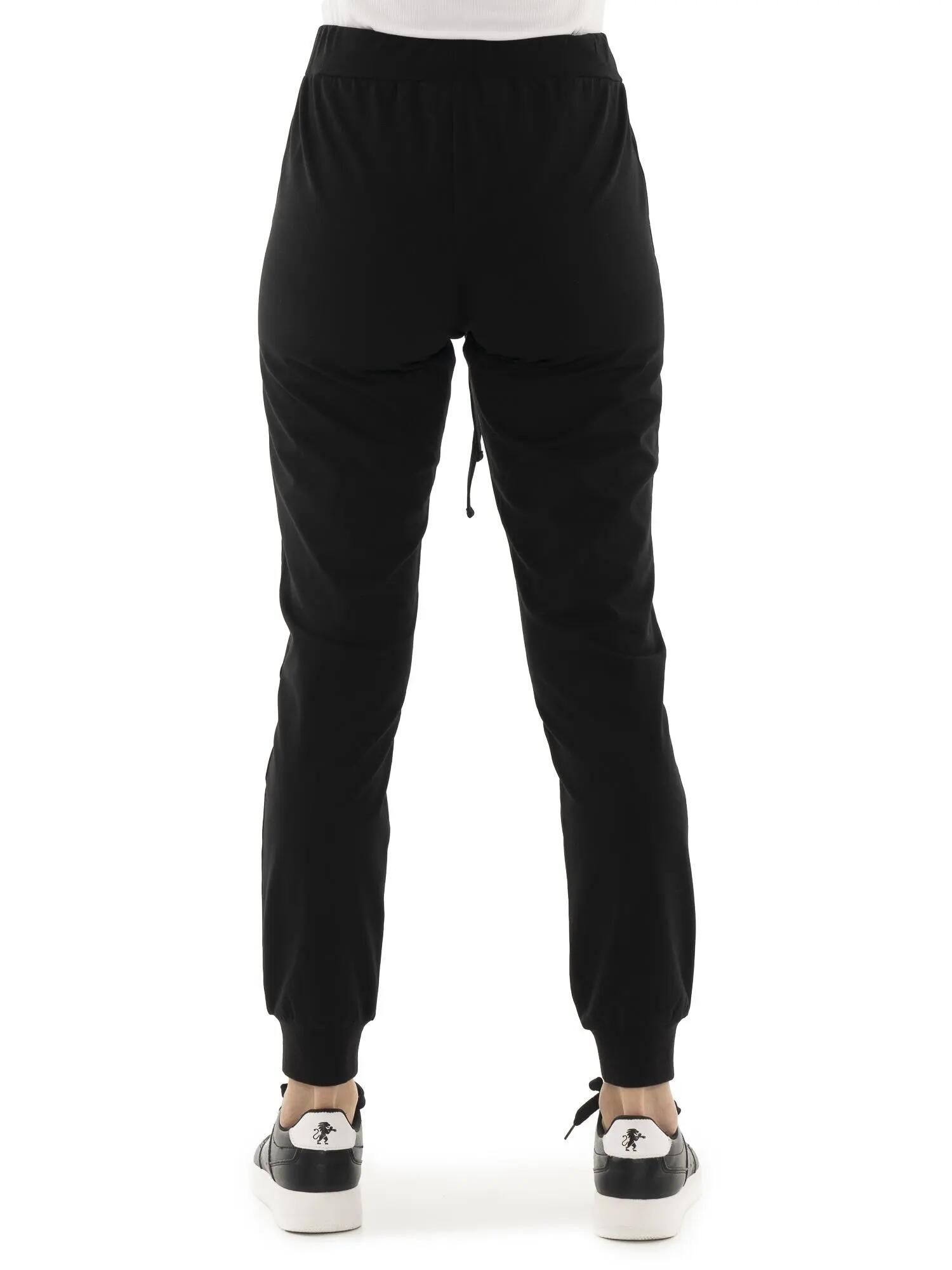 Pantalón de mujer de algodón sin forro polar con puños Leone Basic 4/5