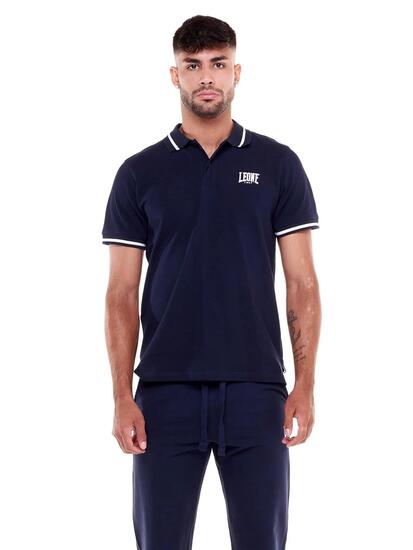 Leone Basic Herren-Poloshirt mit Kragen