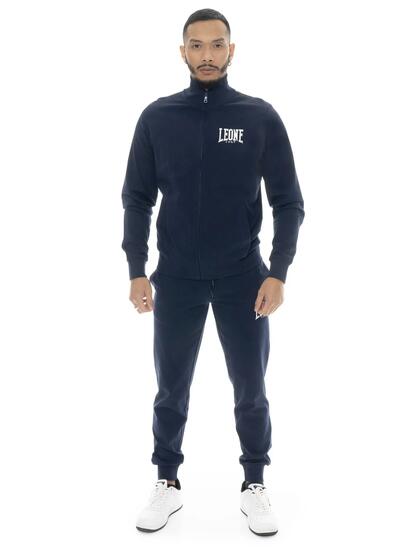 Survêtement homme Leone HJ en coton non brossé, avec col et fermeture éclair