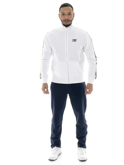 Survêtement Leone Easy pour homme, col et fermeture éclair, en coton non brossé
