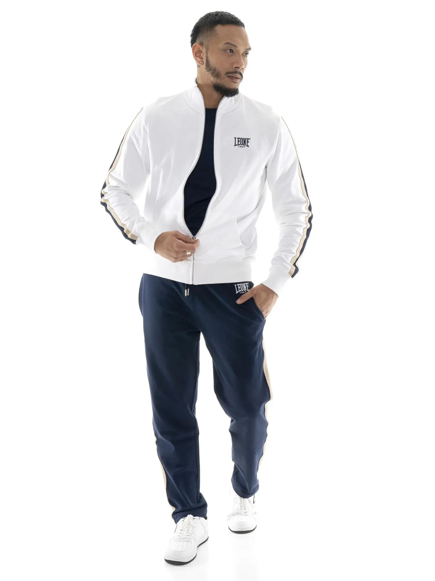 Survêtement Leone Easy pour homme, col et fermeture éclair, en coton non brossé 5/5
