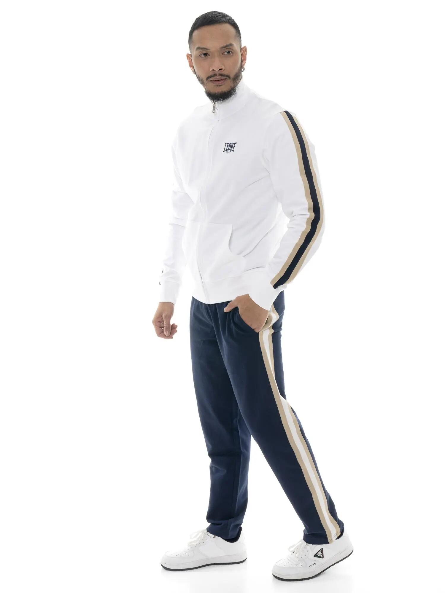 Survêtement Leone Easy pour homme, col et fermeture éclair, en coton non brossé 2/5