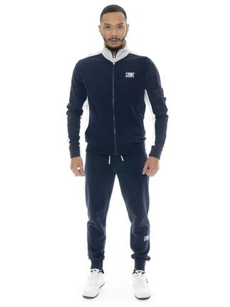 Survêtement homme Leone Basic en coton non brossé avec col et zip