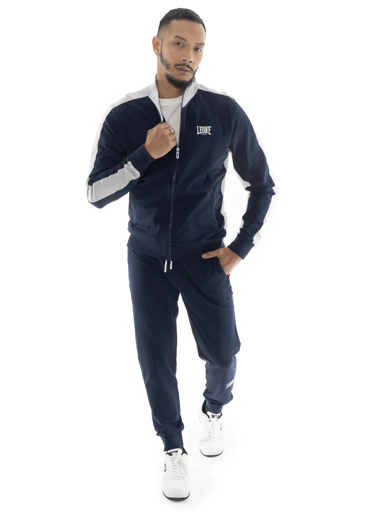 Trainingspak heren Leone 1947 Apparel Basic rits ongeborsteld katoen 5/5