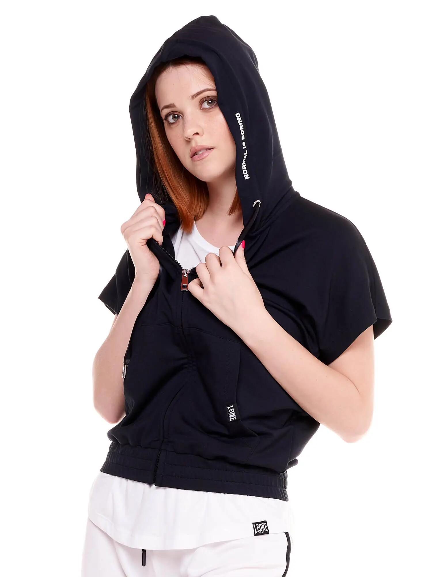 Sweat femme noir et blanc 5/5