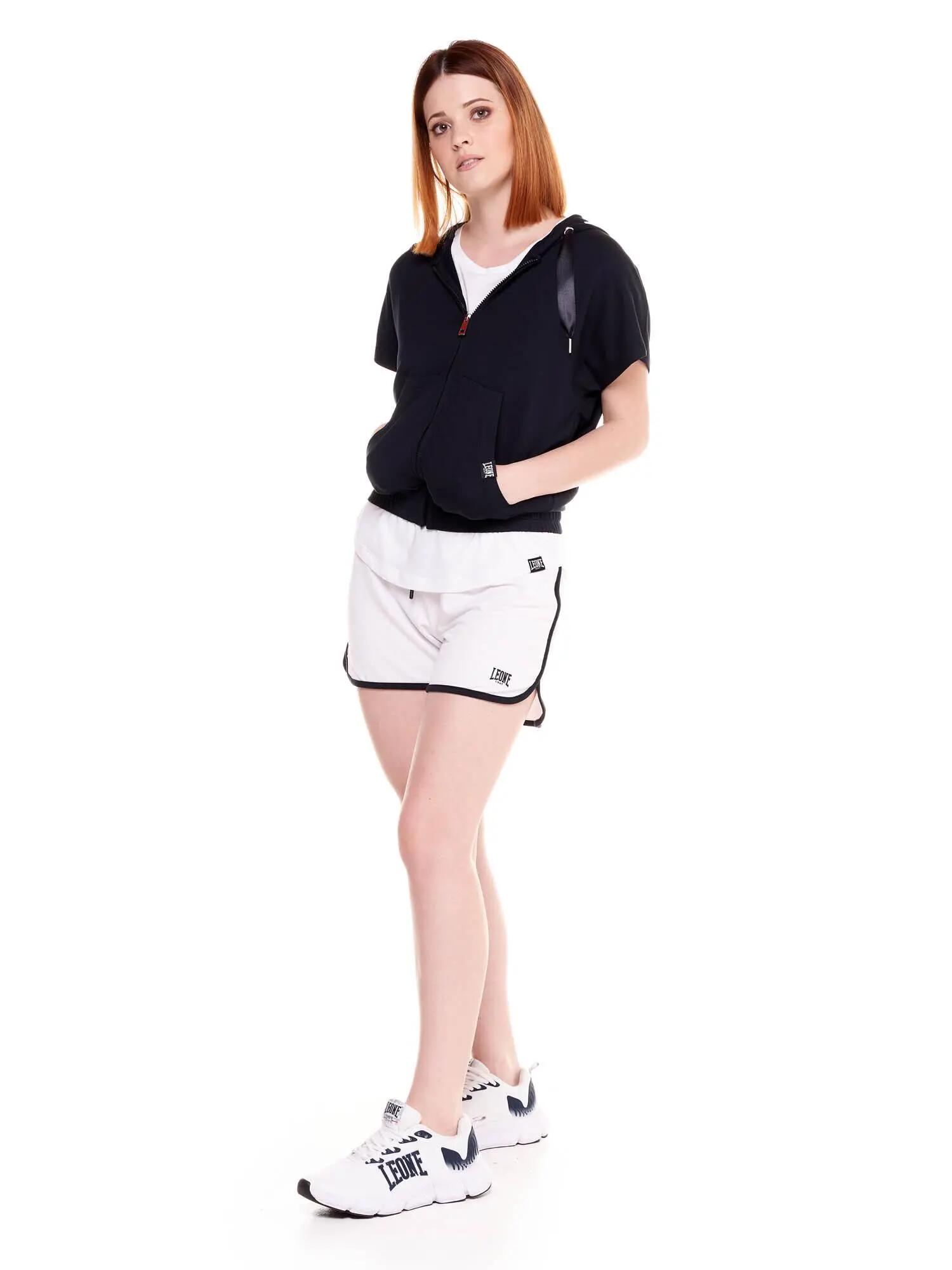 Sweat femme noir et blanc 3/5
