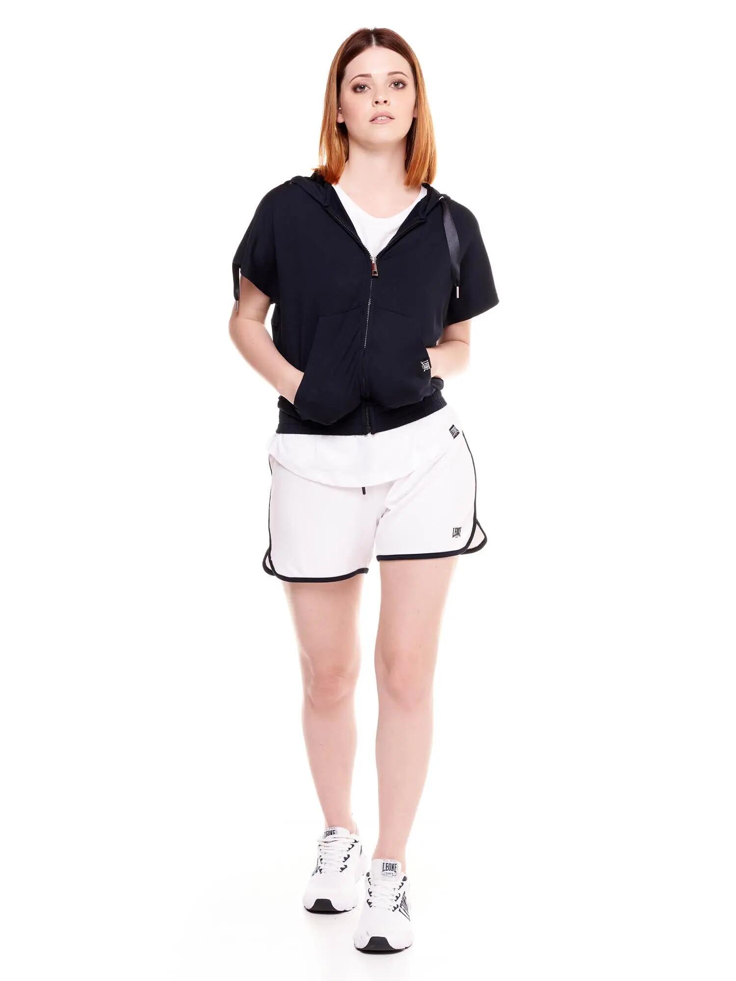 Sweat femme noir et blanc 2/5