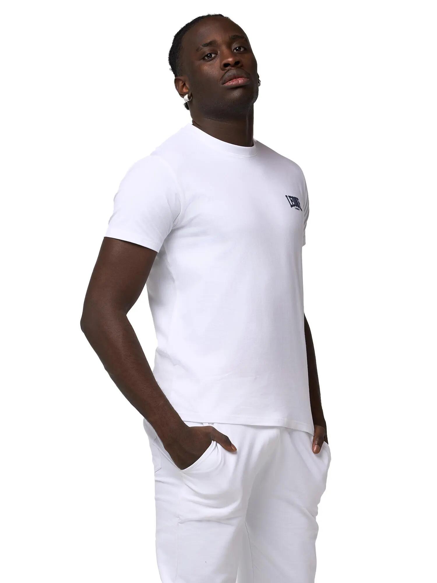 T-shirt in cotone da uomo a maniche corte Leone Basic 3/5