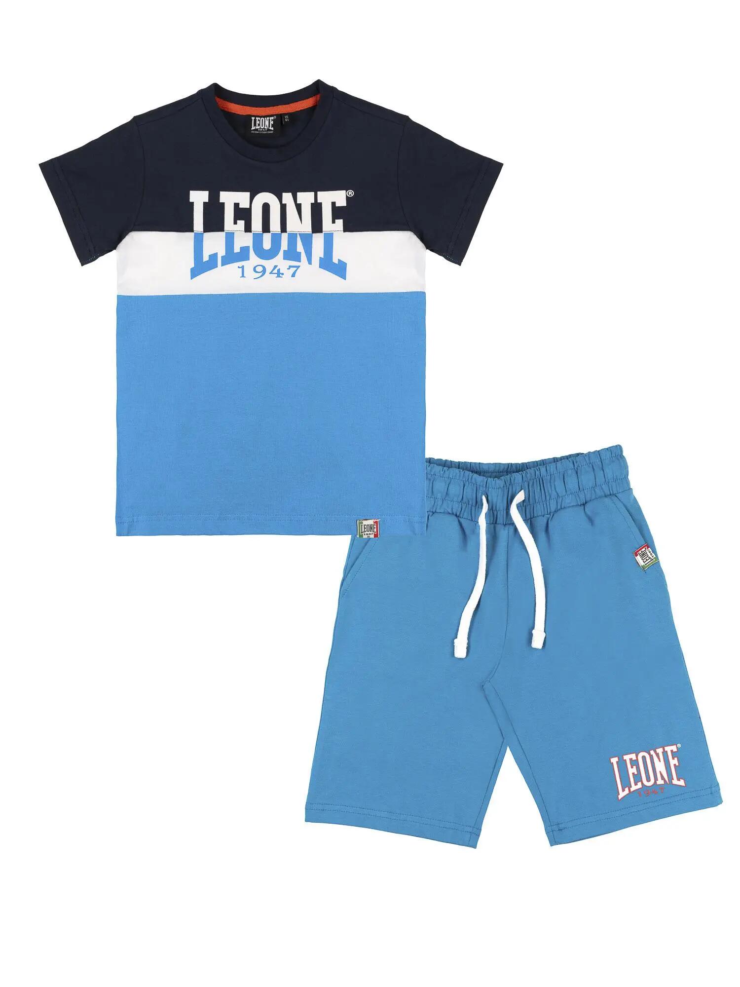 Set Leone New Basic tricou și pantaloni scurți din bumbac pentru băieți 5/6