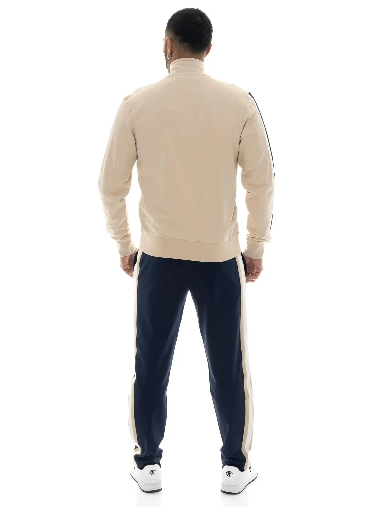 Survêtement Leone Easy pour homme, col et fermeture éclair, en coton non brossé 4/5
