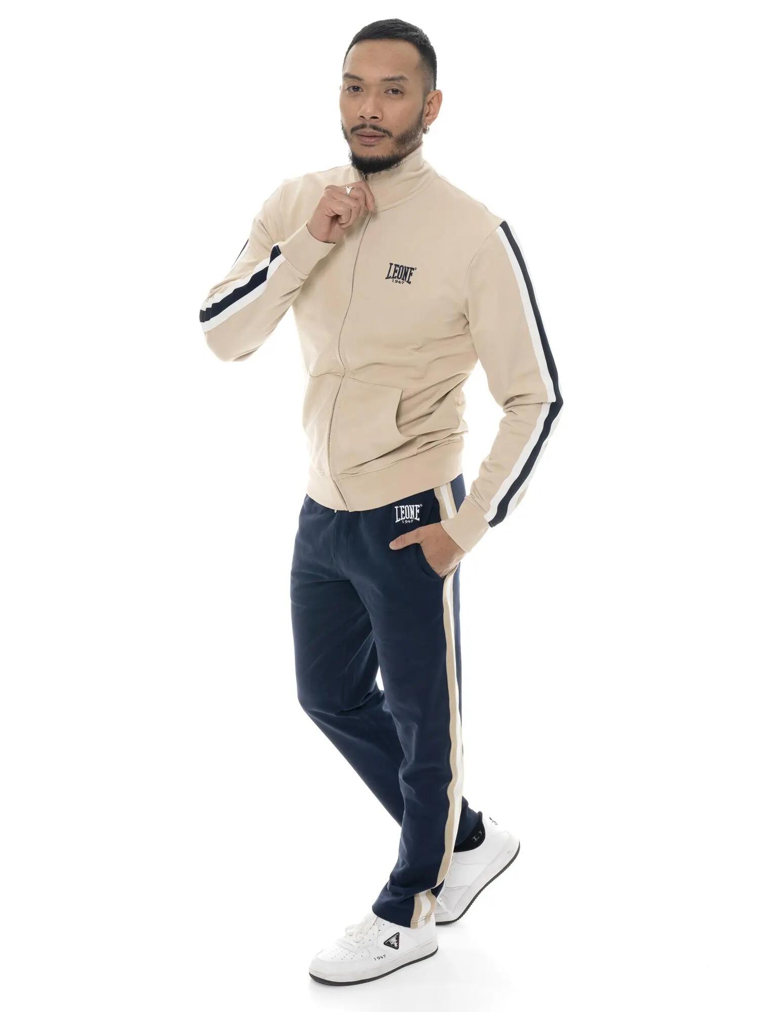 Survêtement Leone Easy pour homme, col et fermeture éclair, en coton non brossé 2/5