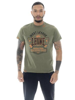 T-shirt da uomo a manica corta in cotone Leone Military 1947
