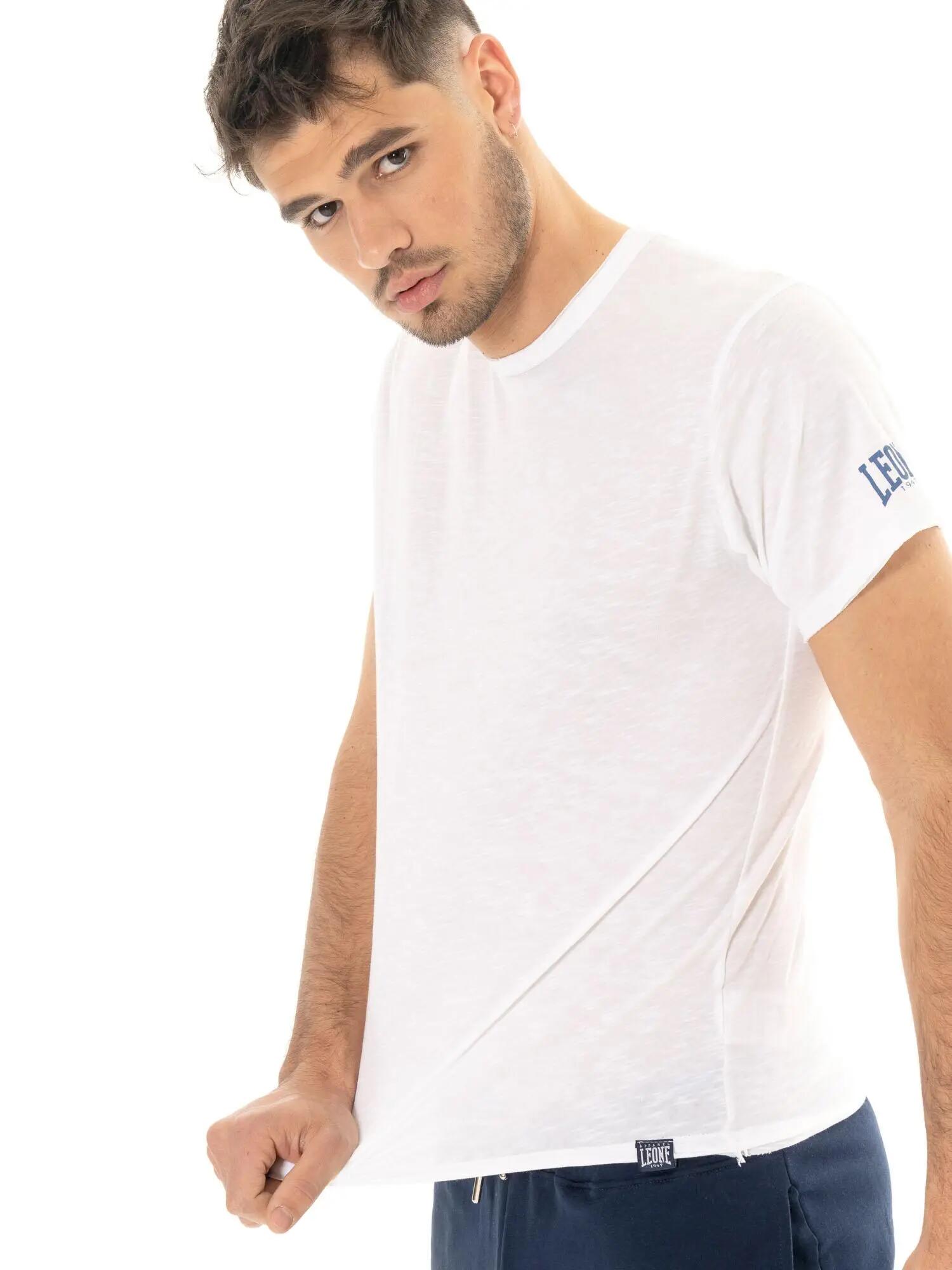 Maglietta uomo maniche corte  in slub piccolo logo 5/5