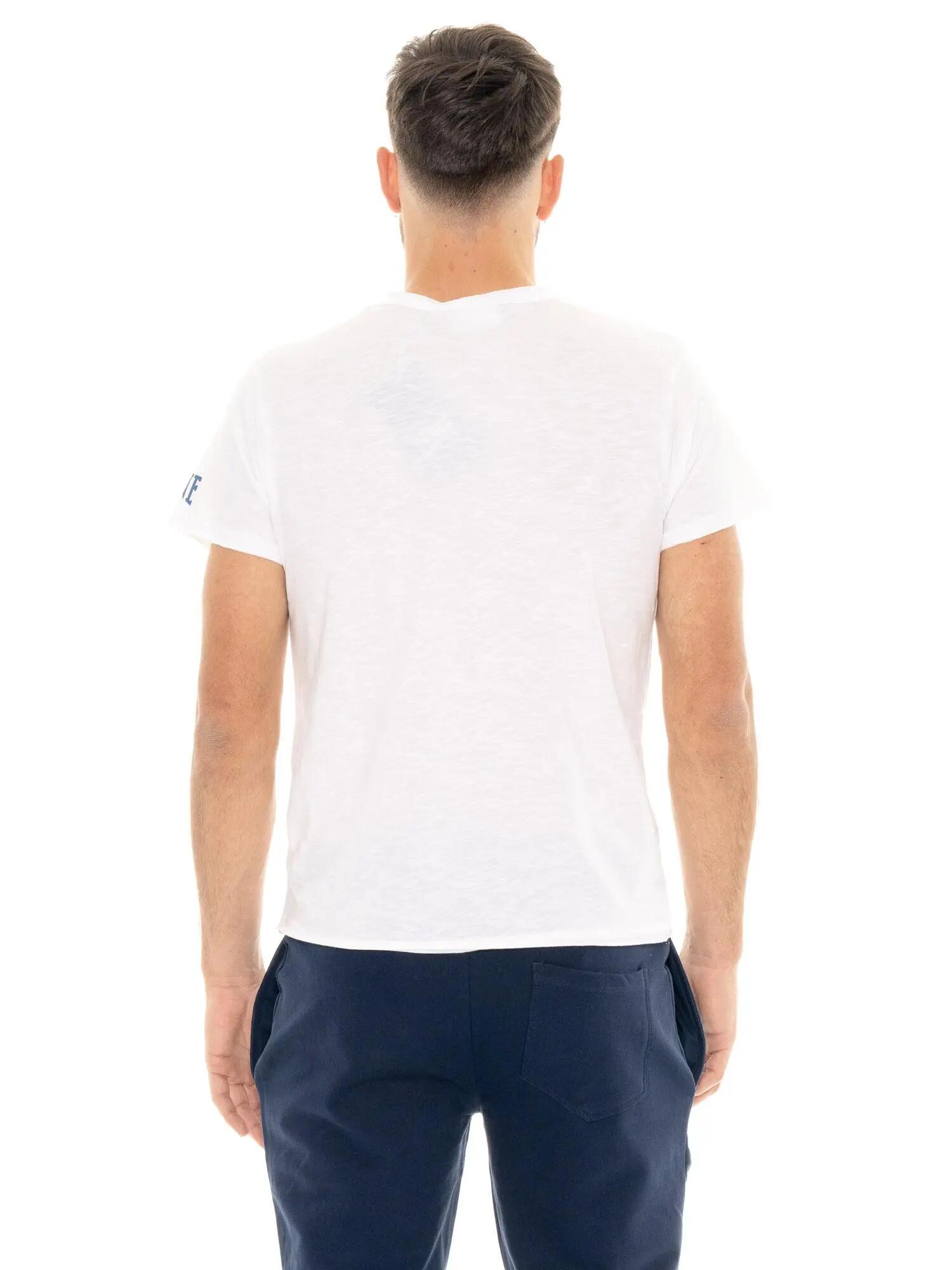Maglietta uomo maniche corte  in slub piccolo logo 4/5