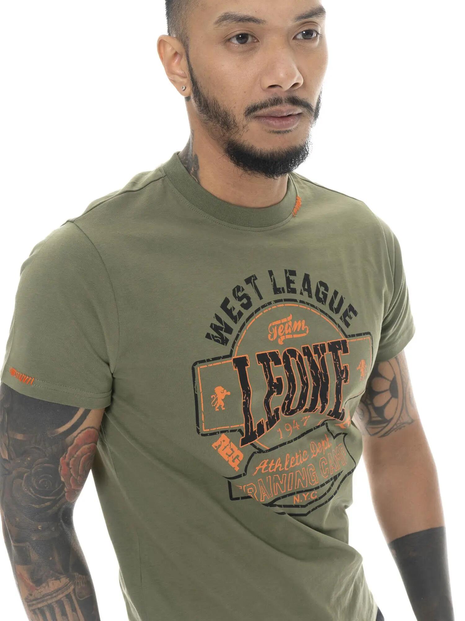 Leone Military 1947 katoenen T-shirt met korte mouwen voor heren 3/5