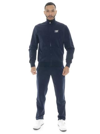 Survêtement Leone Easy pour homme, col et fermeture éclair, en coton non brossé