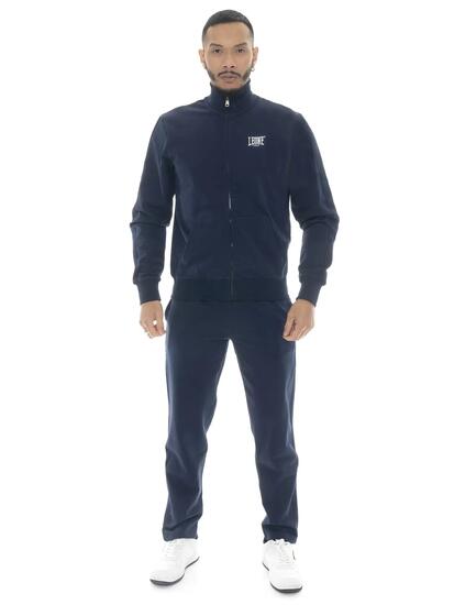 Survêtement Leone Easy pour homme, col et fermeture éclair, en coton non brossé
