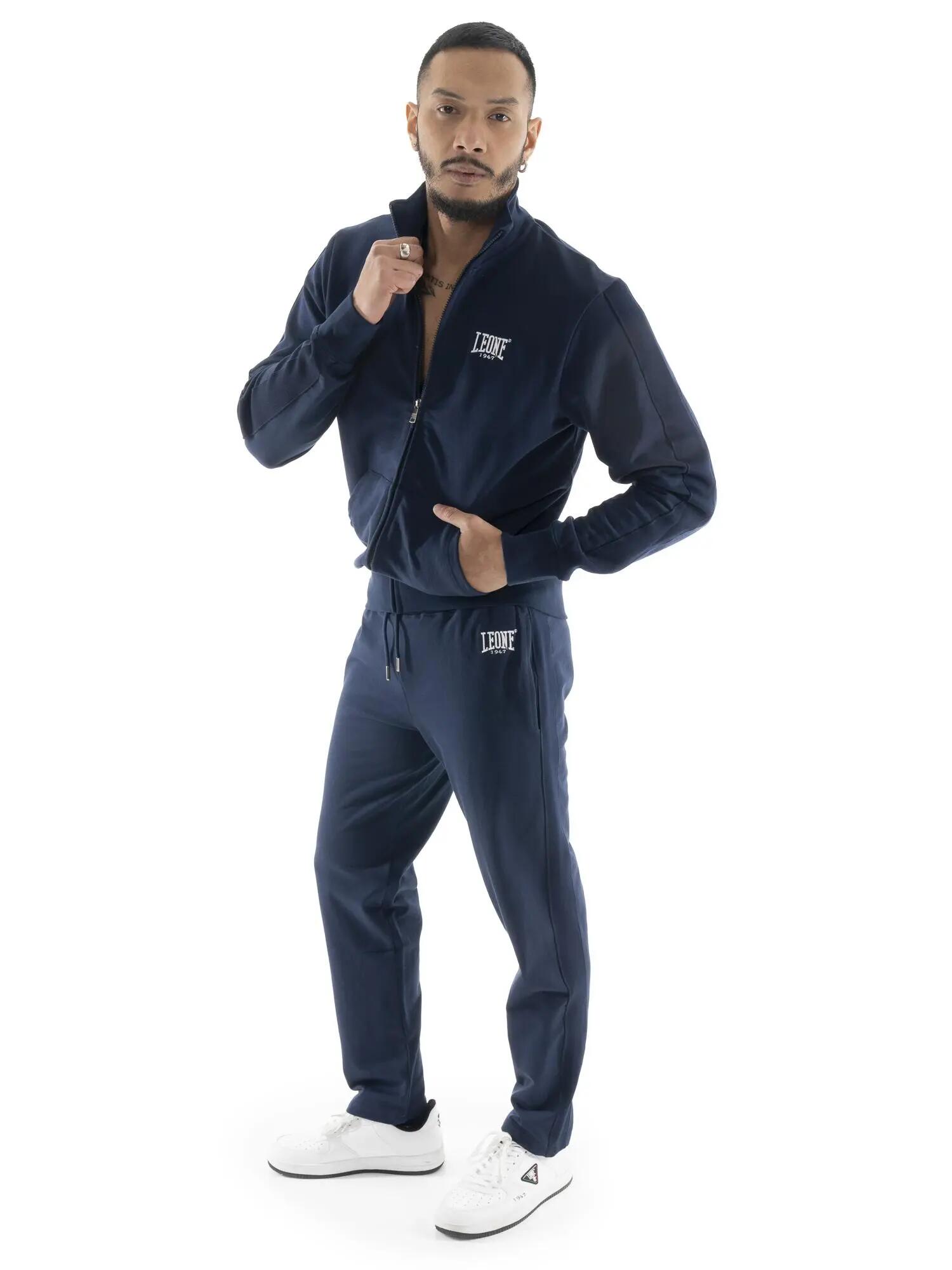 Survêtement Leone Easy pour homme, col et fermeture éclair, en coton non brossé 5/5