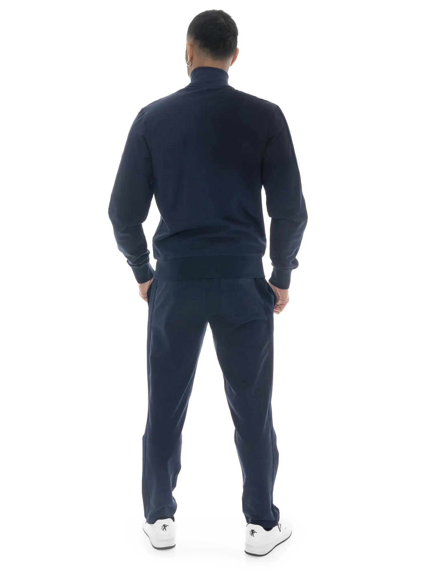 Survêtement Leone Easy pour homme, col et fermeture éclair, en coton non brossé 4/5
