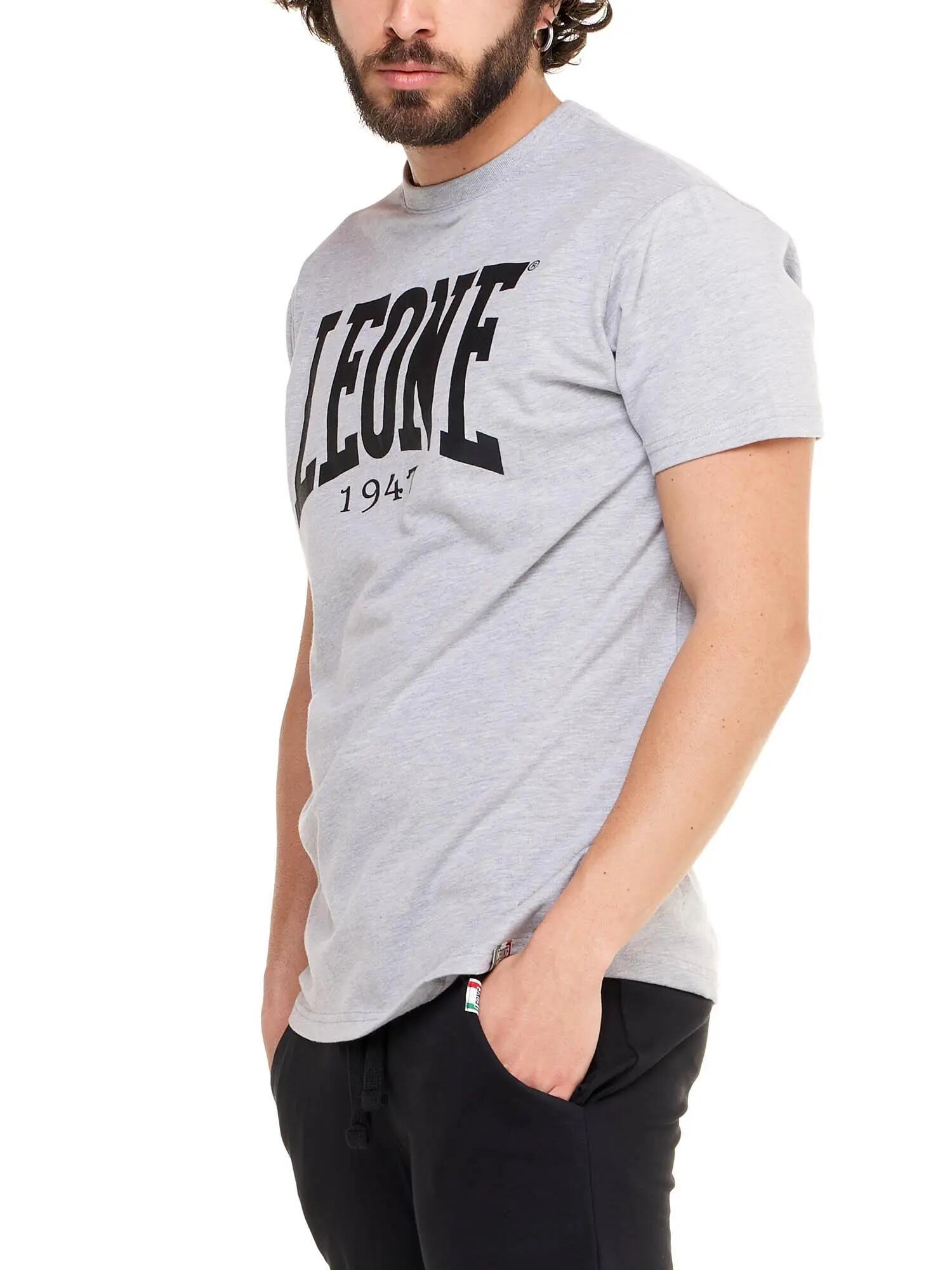 T-shirt à manches courtes en coton stretch avec grand logo Leone Basic 5/5