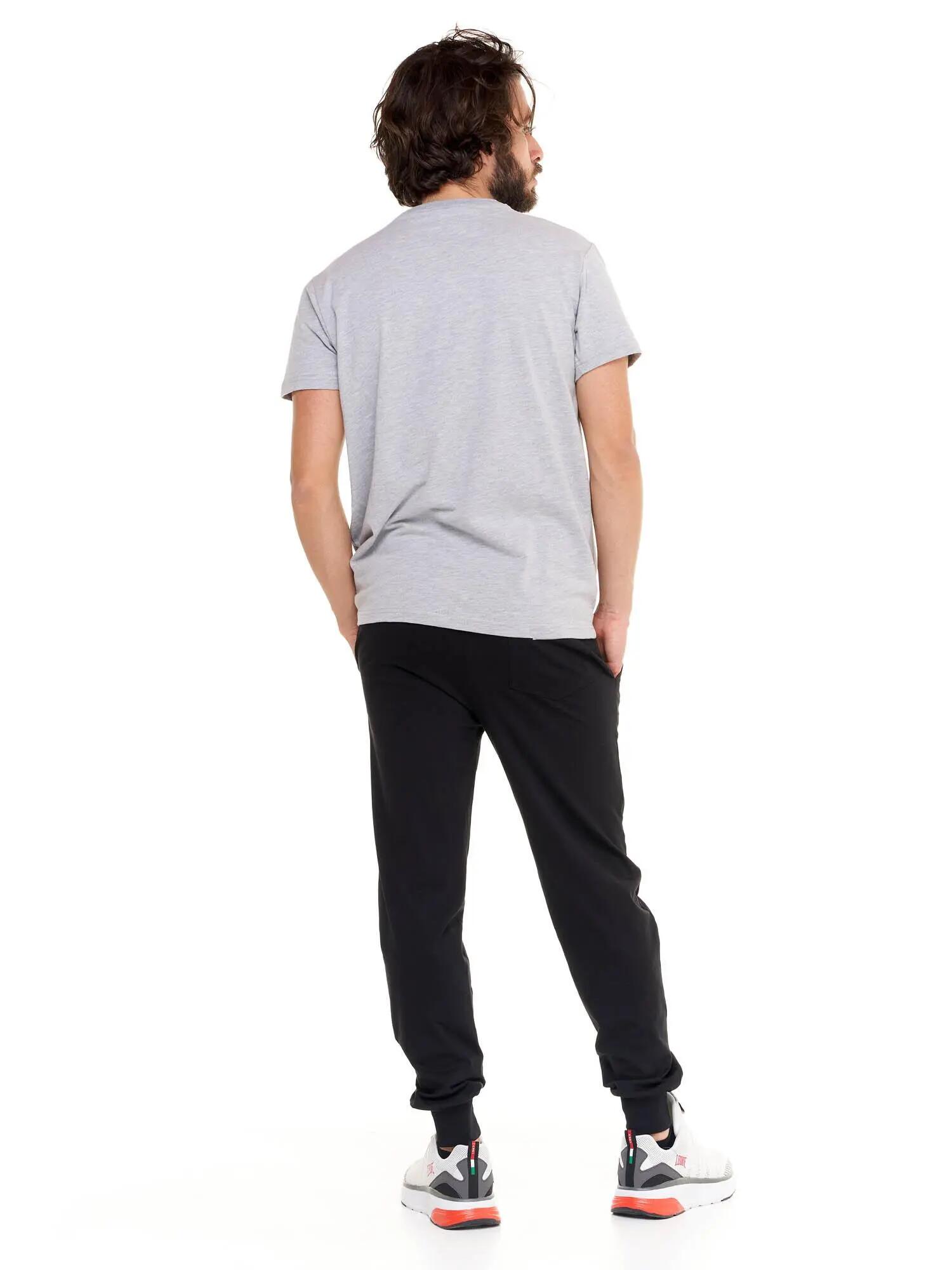 T-shirt à manches courtes en coton stretch avec grand logo Leone Basic 4/5