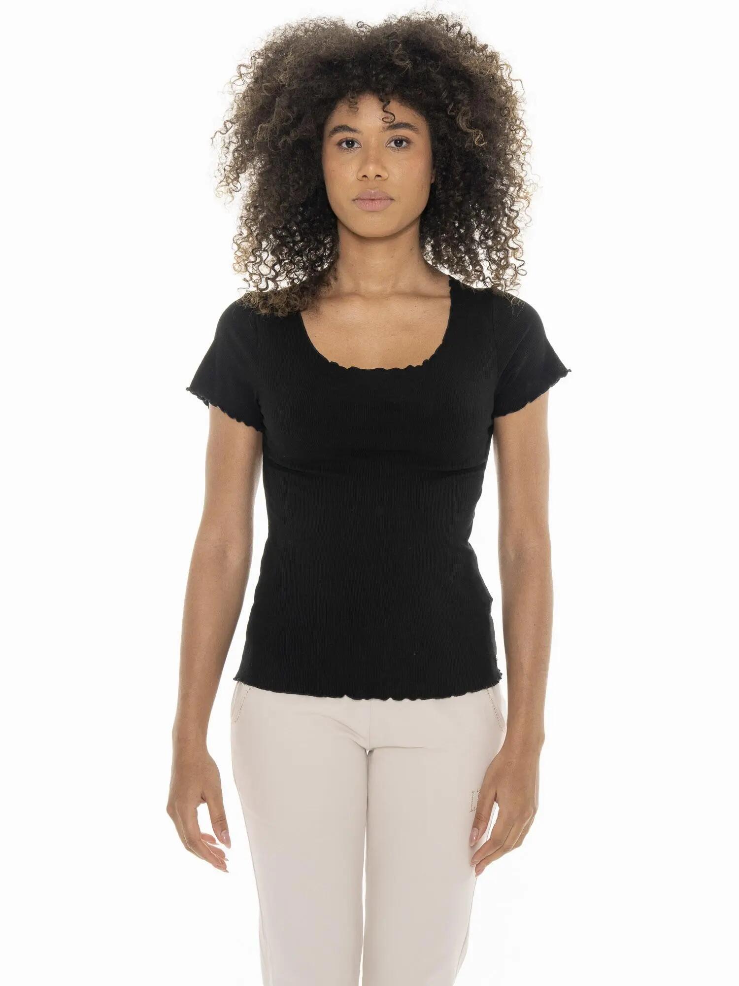 Leone Chic Gold stretch rib dames t-shirt 6/7