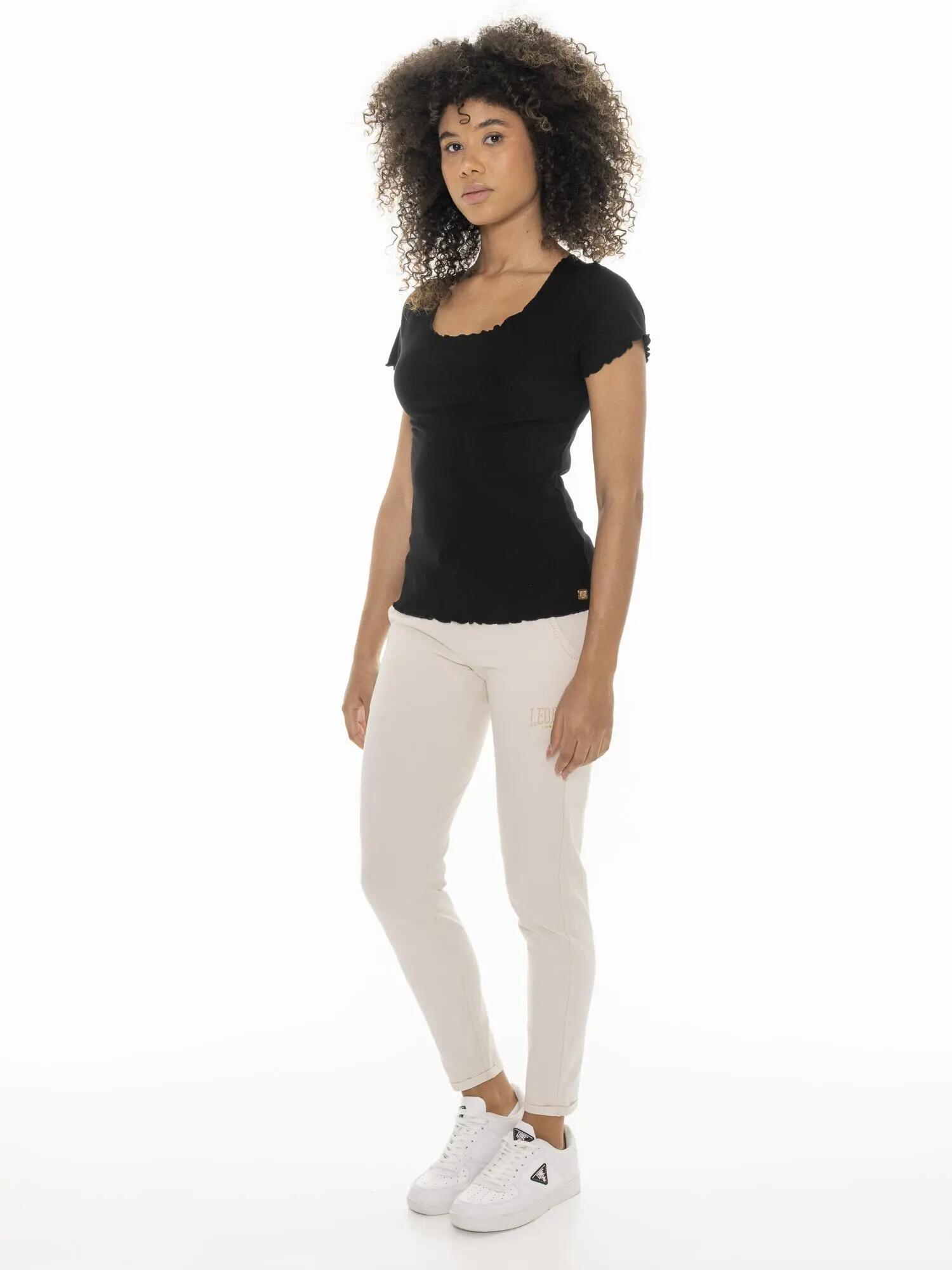 Leone Chic Gold stretch rib dames t-shirt 7/7