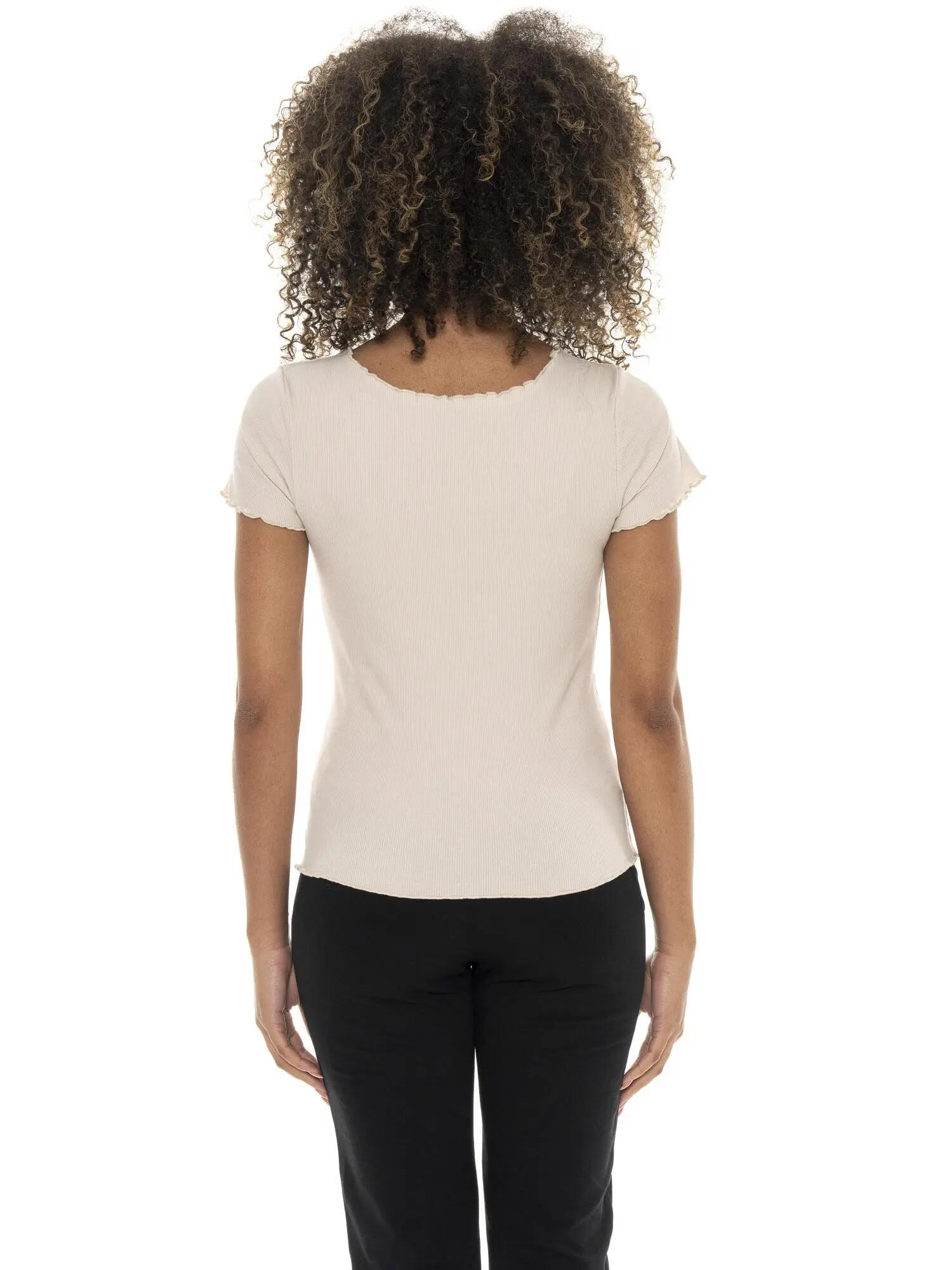 Leone Chic Gold stretch rib dames t-shirt 4/7