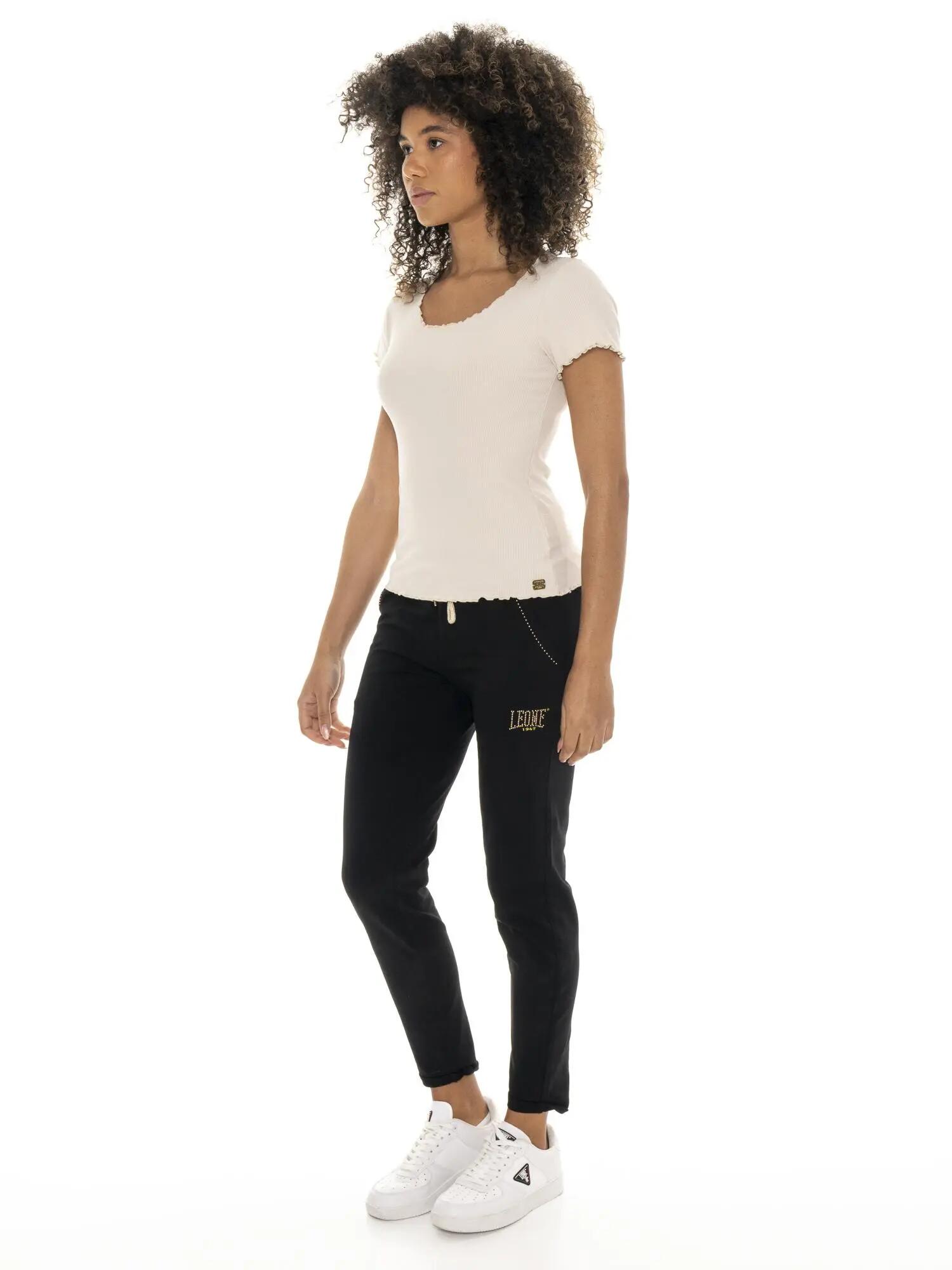Leone Chic Gold stretch rib dames t-shirt 2/7