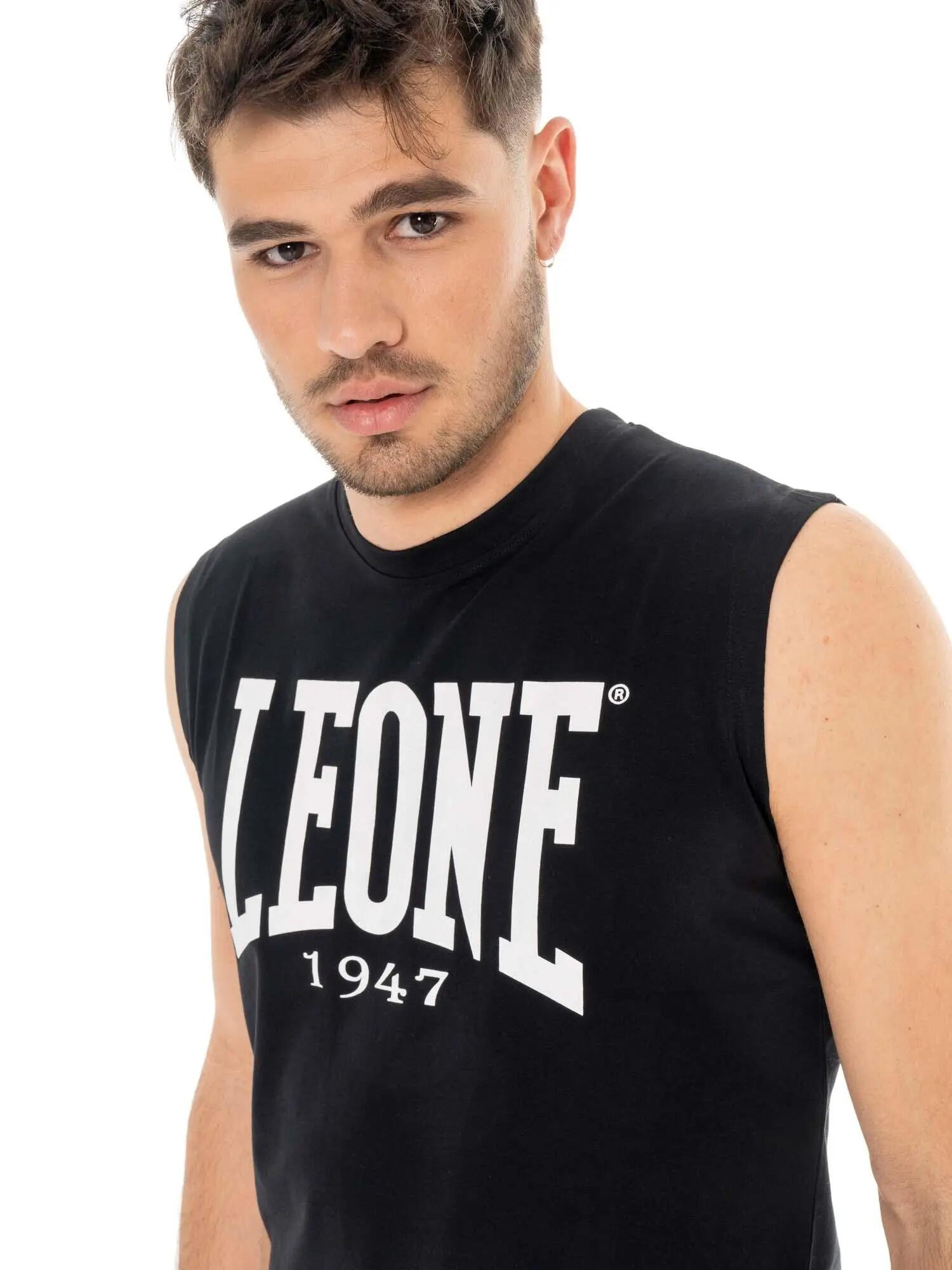Camiseta sin mangas para hombre con logo grande 3/5